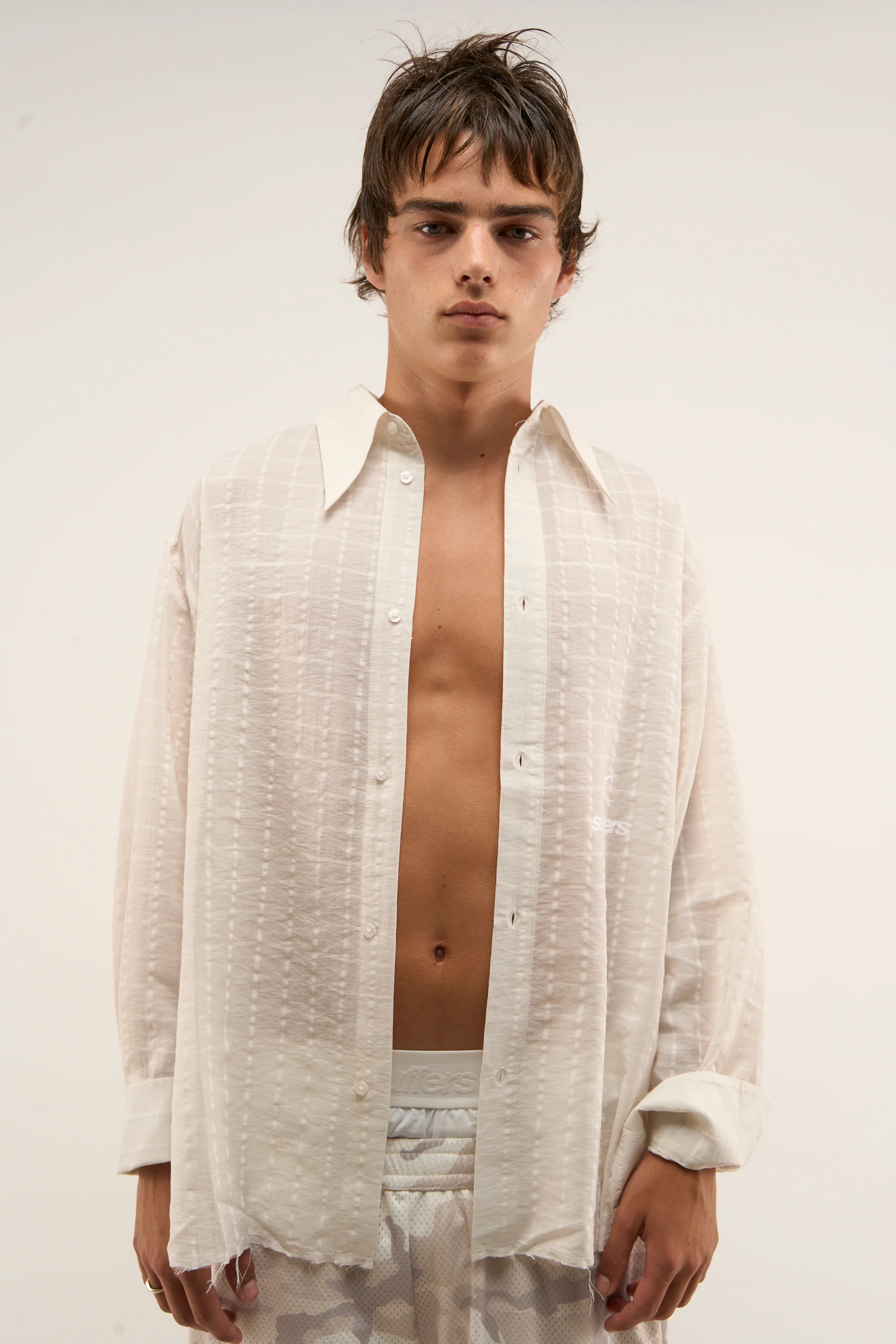70s Summer Ecru Shirt - Image 5
