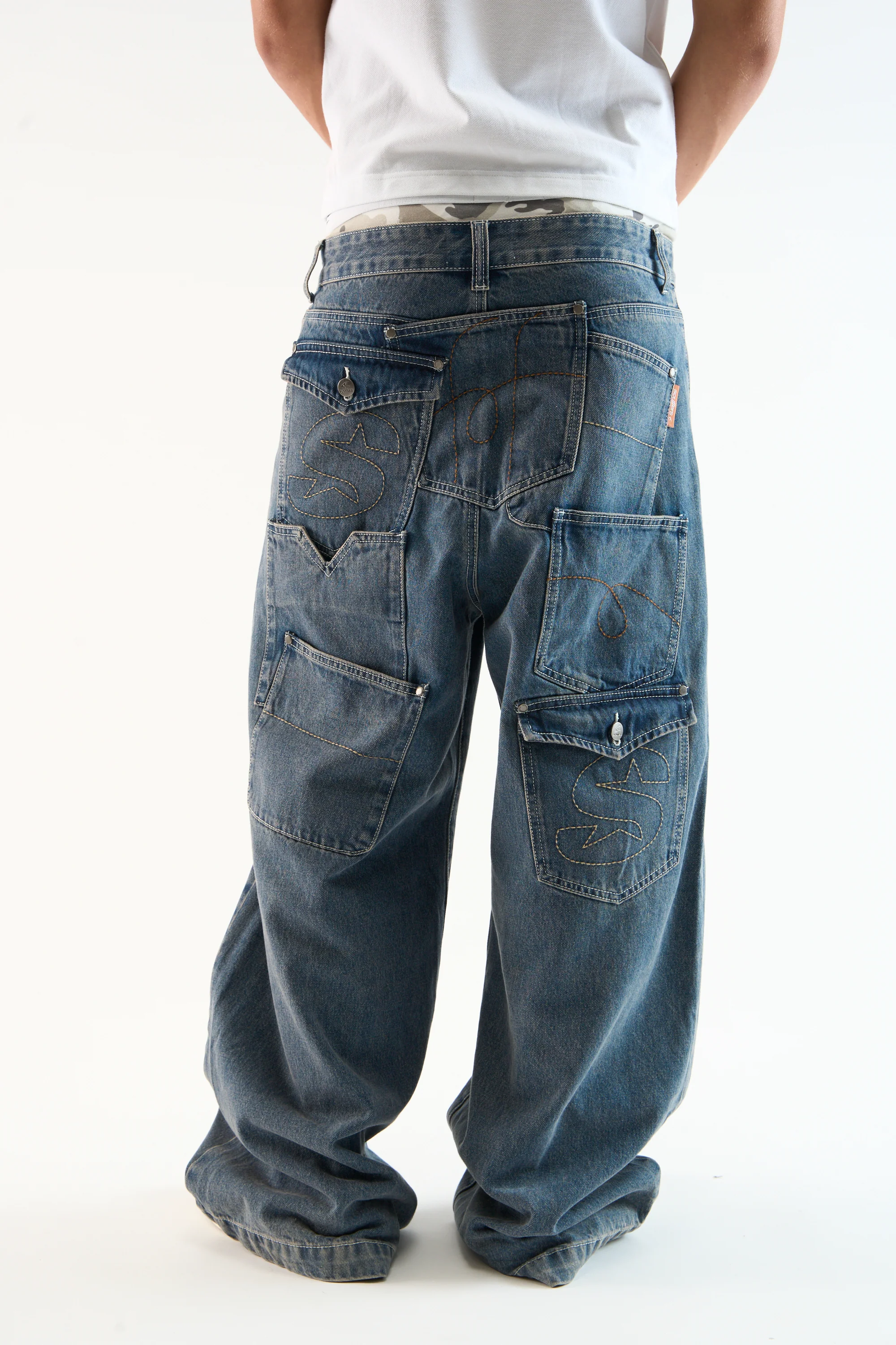 7Pocket Blue Pants - Image 4