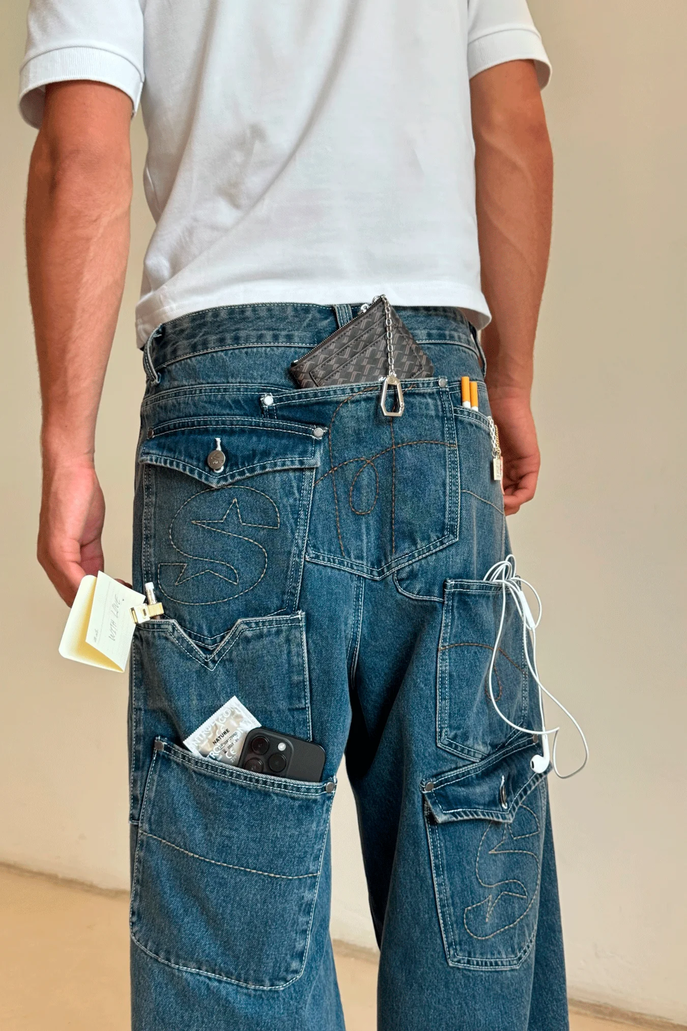 7Pocket Blue Pants - Image 8