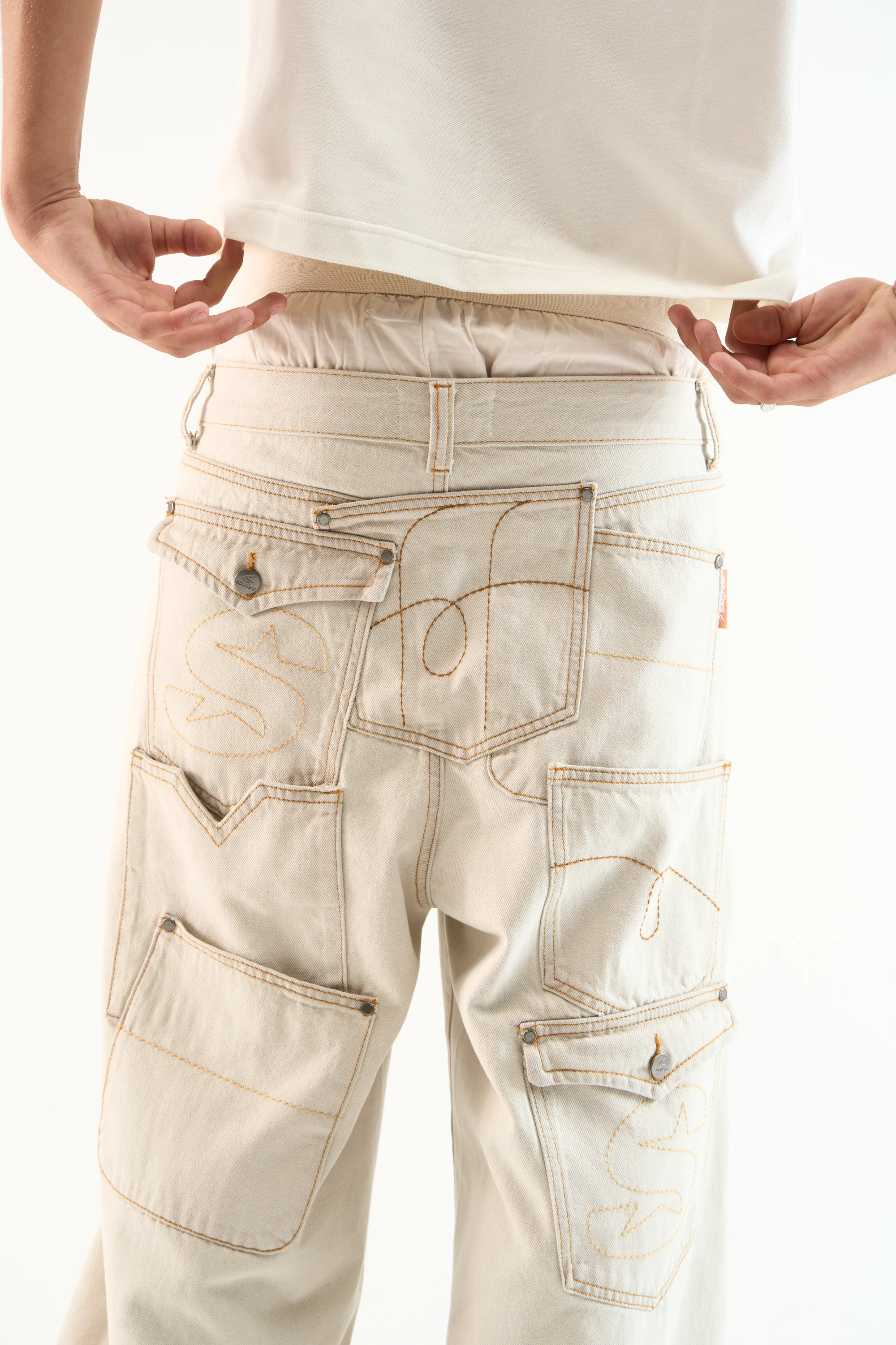 7Pocket Ecru Pants - Image 6