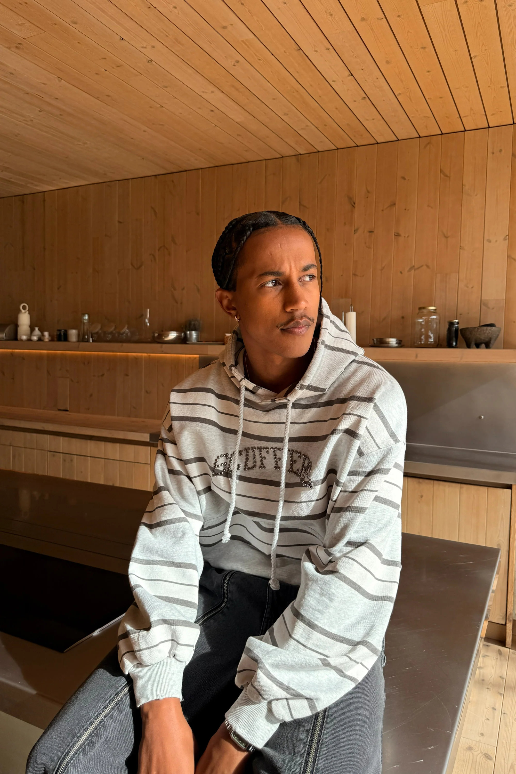 Aged Grey Hoodie - Image 5