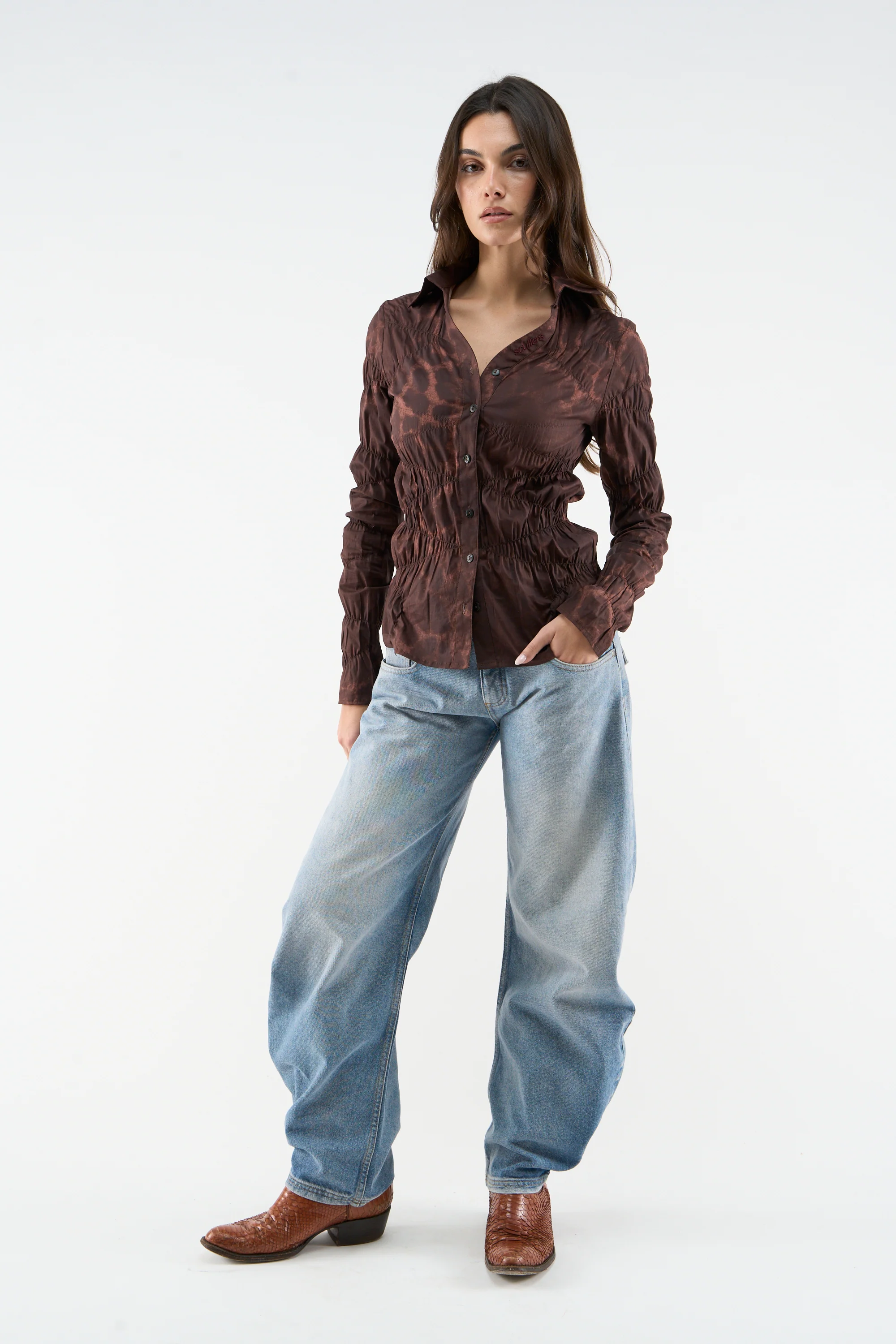 Anna Brown Shirt - Image 2