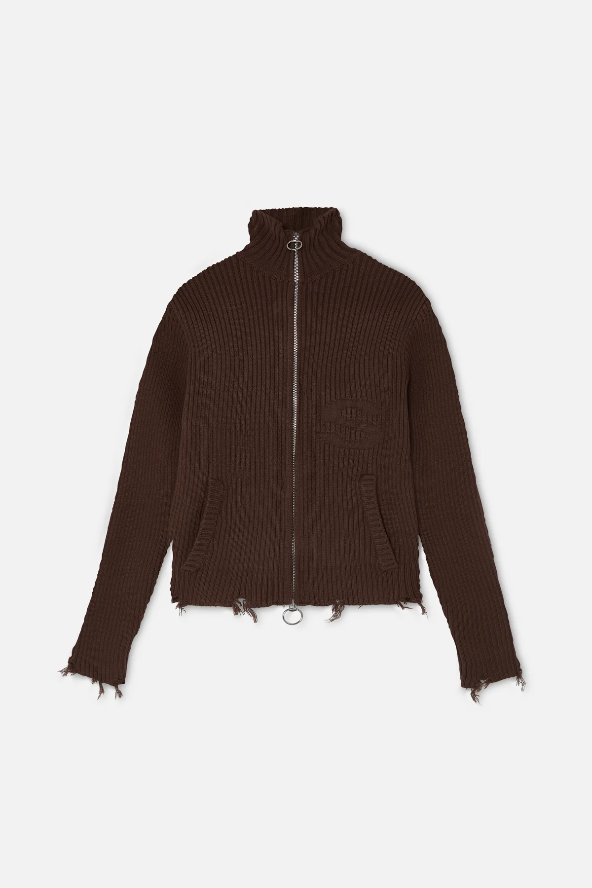 Bawdy Knit Brown Zipper - Image 4
