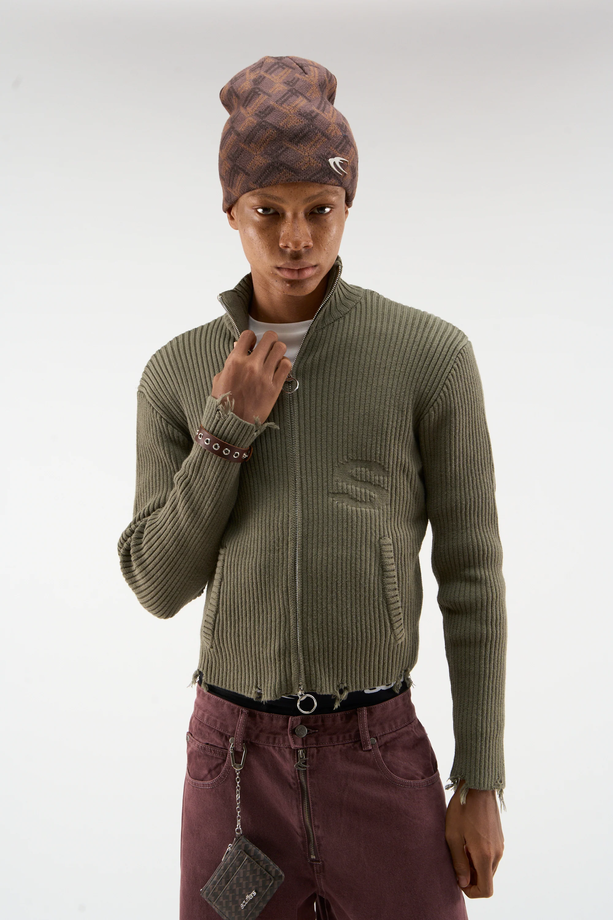 Bawdy Knit Green Zipper - Image 2