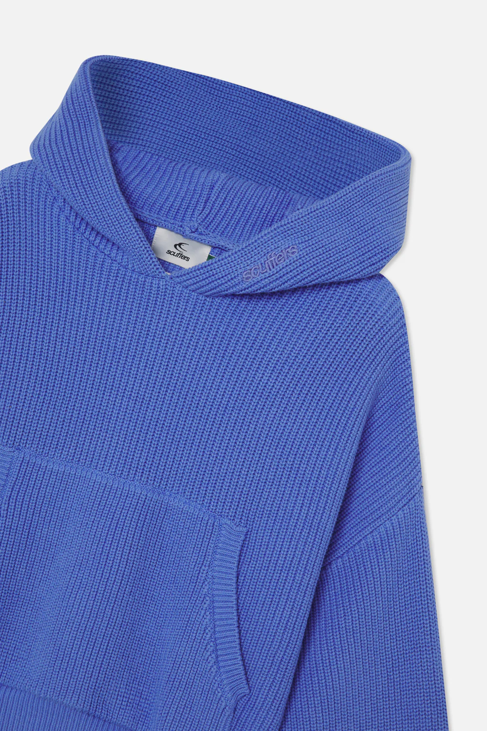 Bawdy Royal Blue Knit Hoodie - Image 6