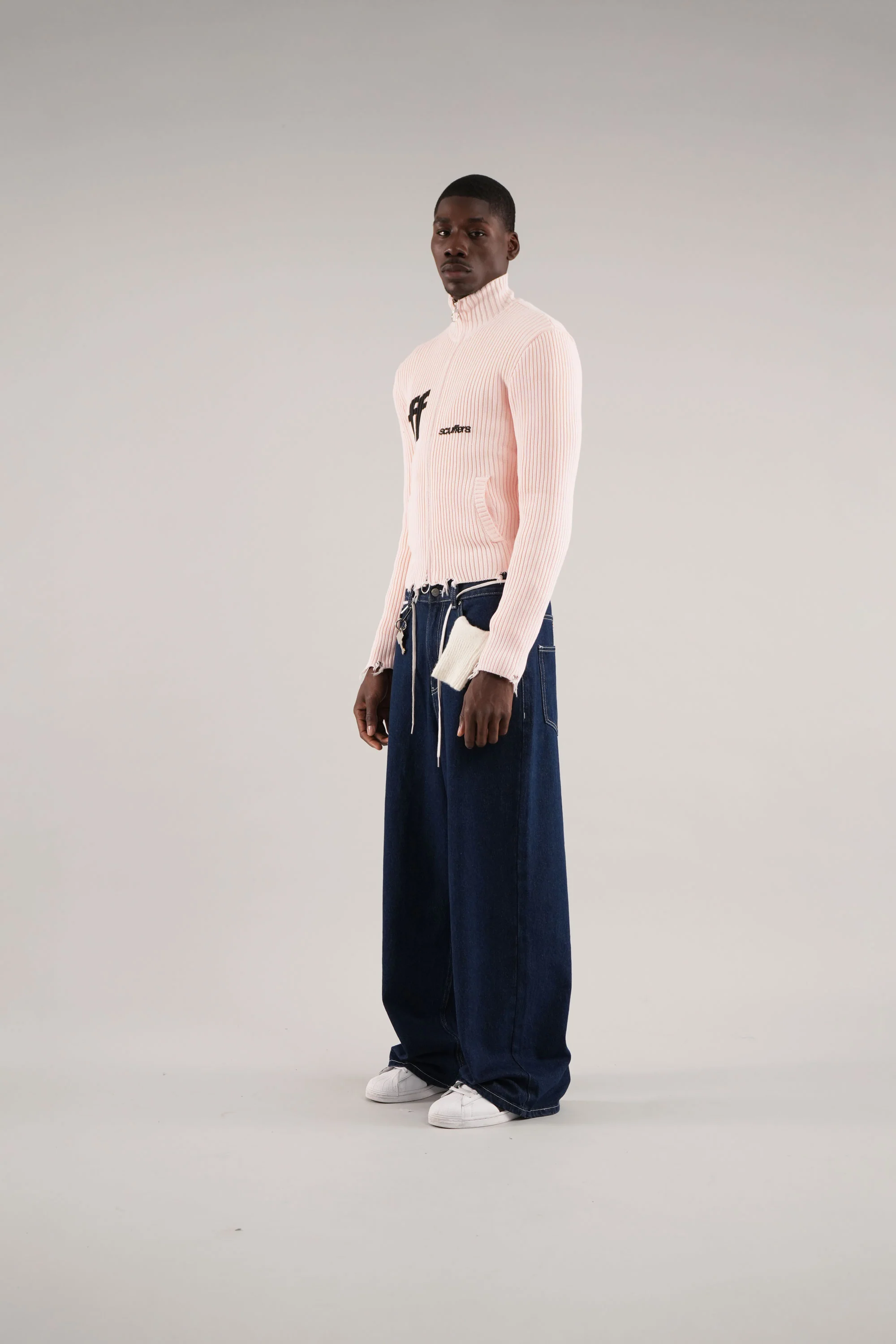 Blackie Ecru Zipper Knit - Image 5