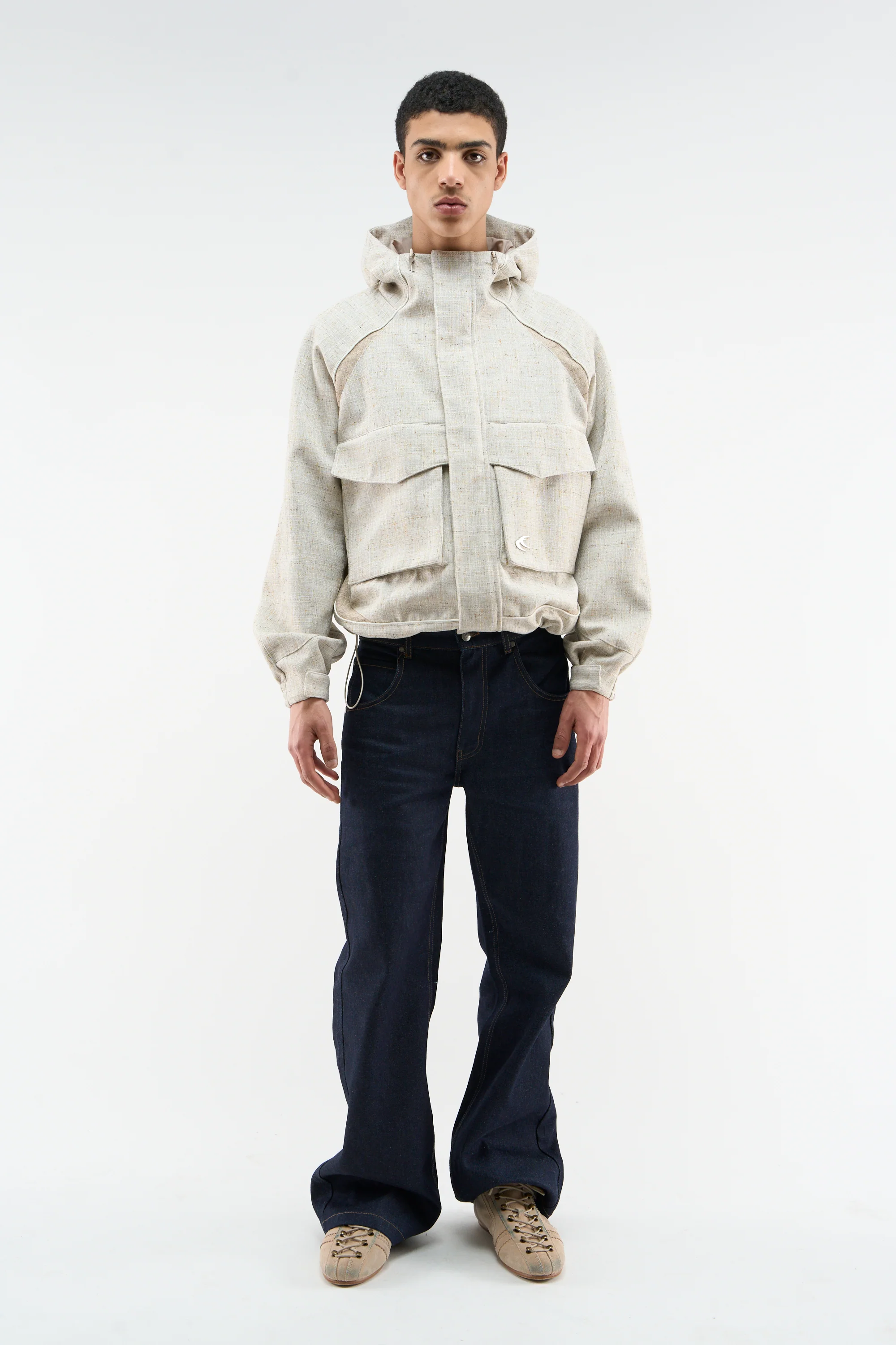 Boucle Essential Ecru Windbreaker - Image 3