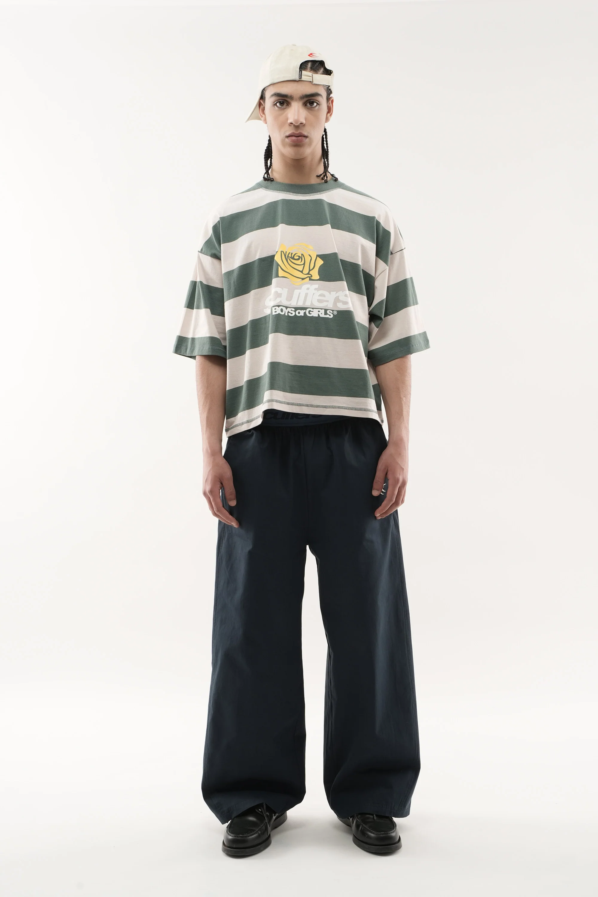 Boy Green Striped T-Shirt - Image 3