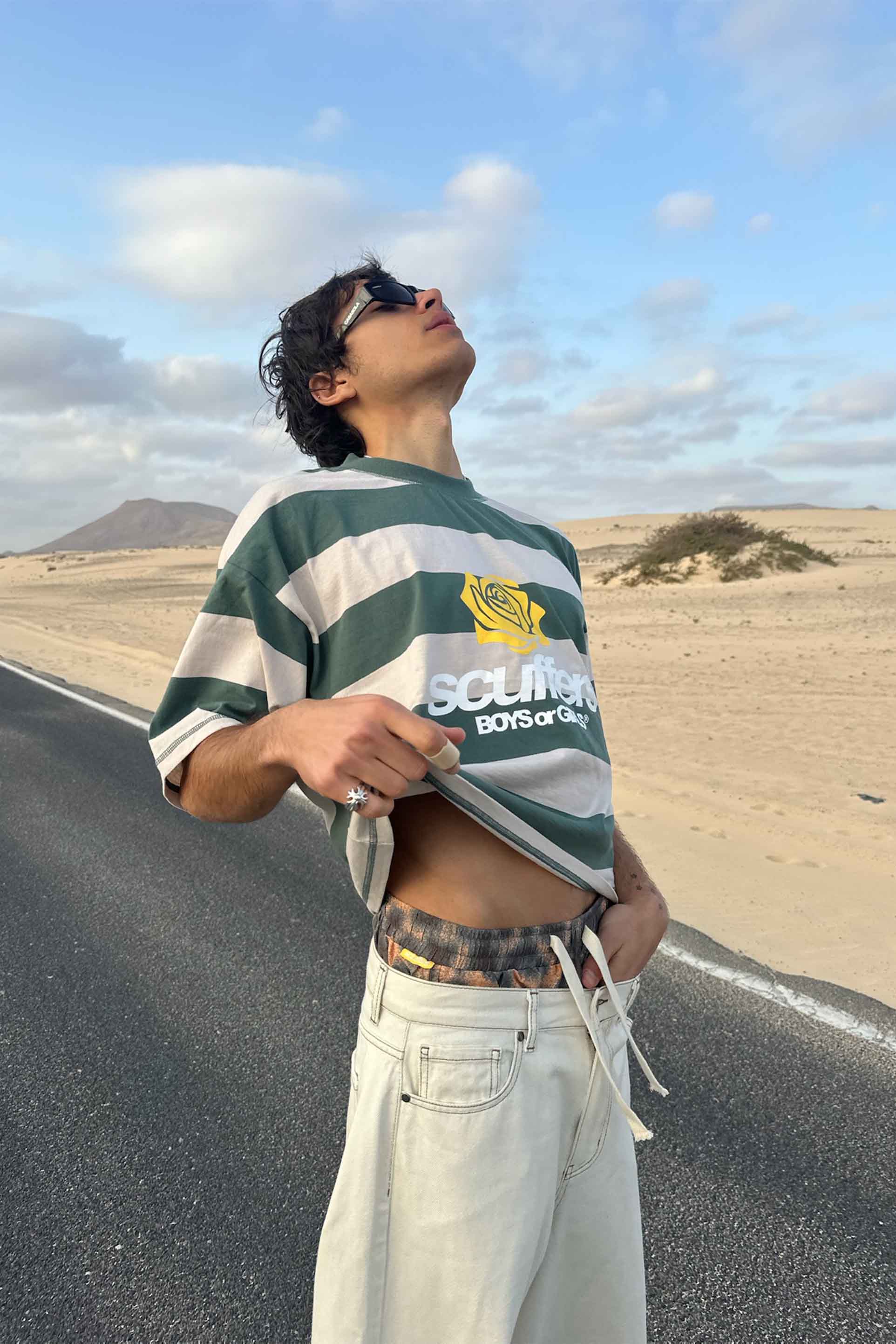 Boy Green Striped T-Shirt - Image 5