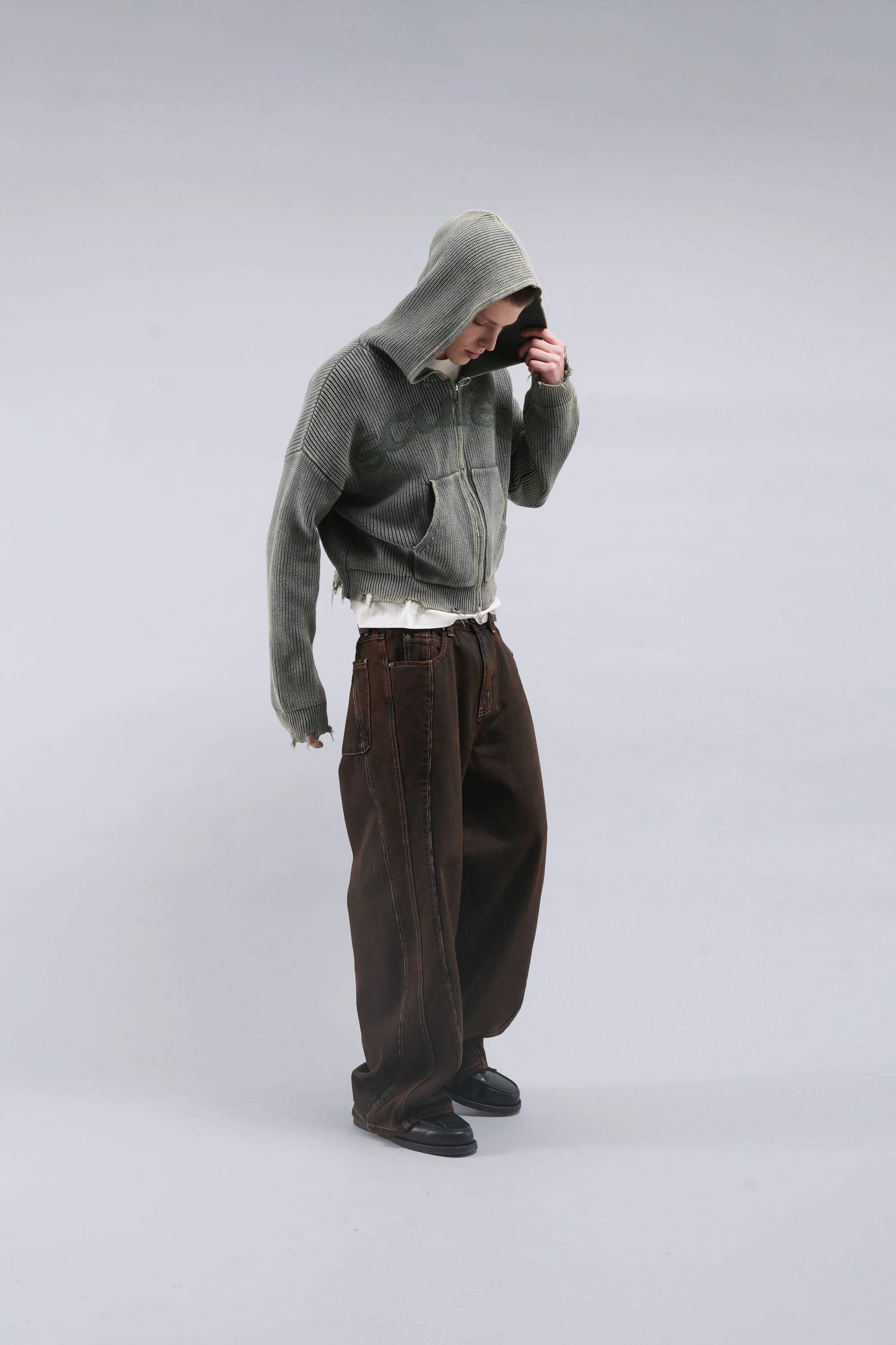 Buzz Dusty Green Knit Zipper - Image 6