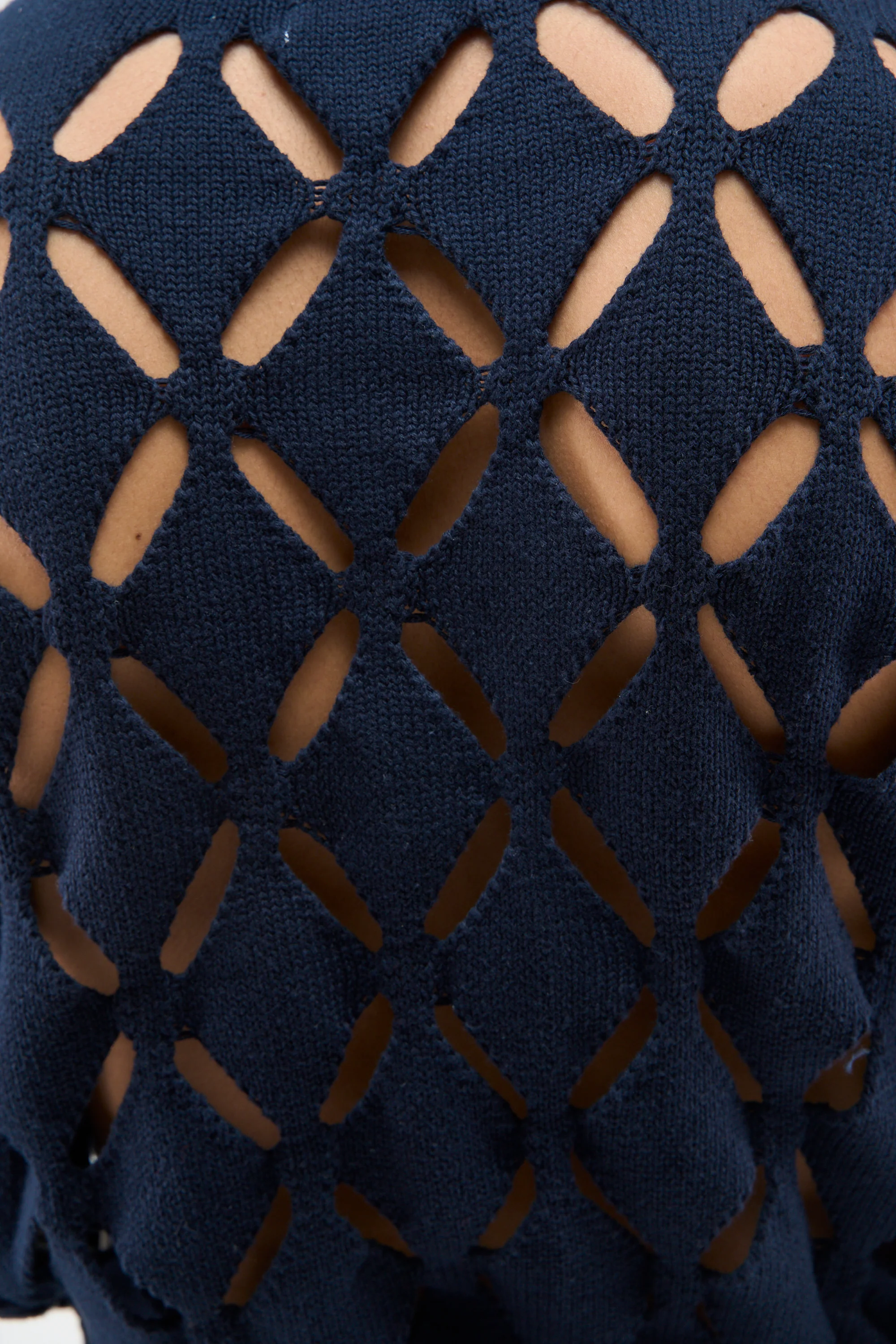 Cambodia Holes Navy Zipper Knit - Image 7