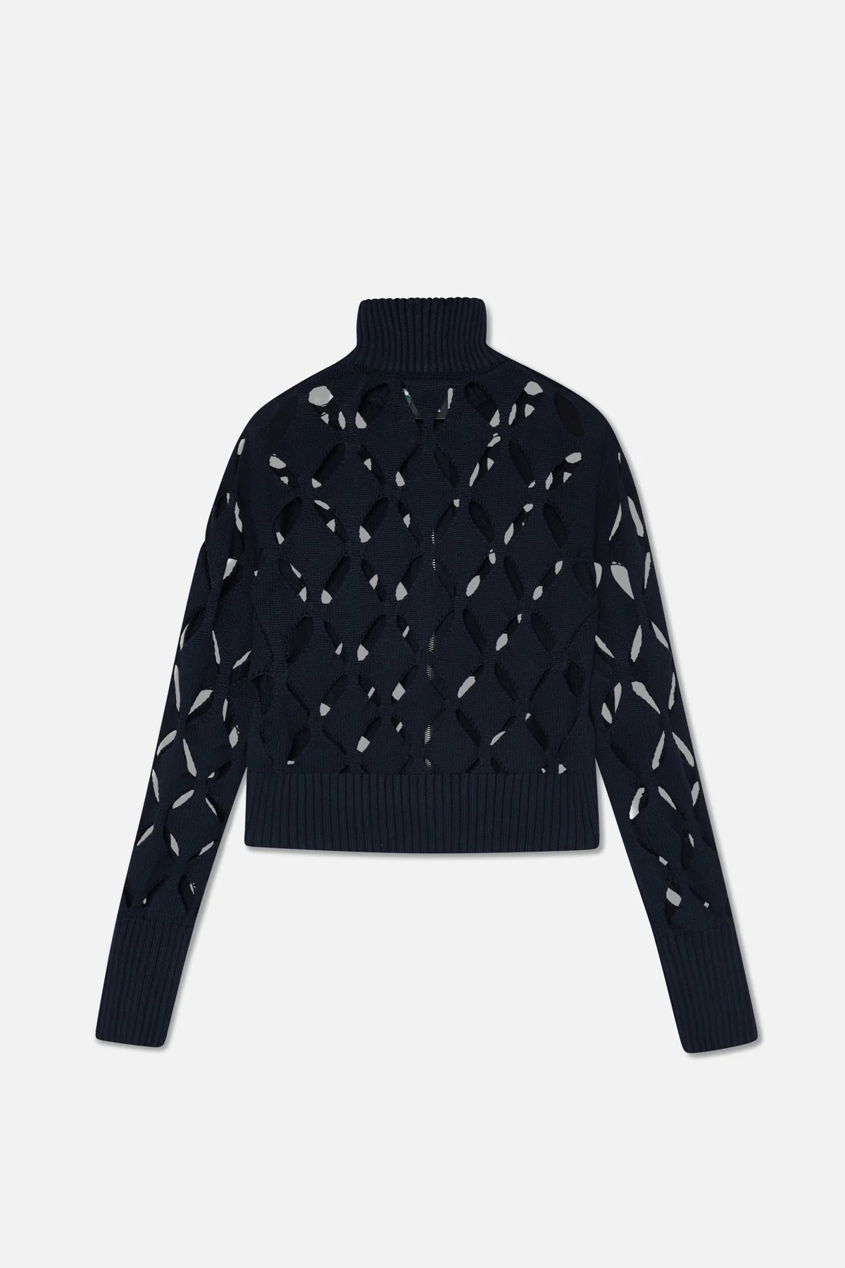 Cambodia Holes Navy Zipper Knit - Image 9