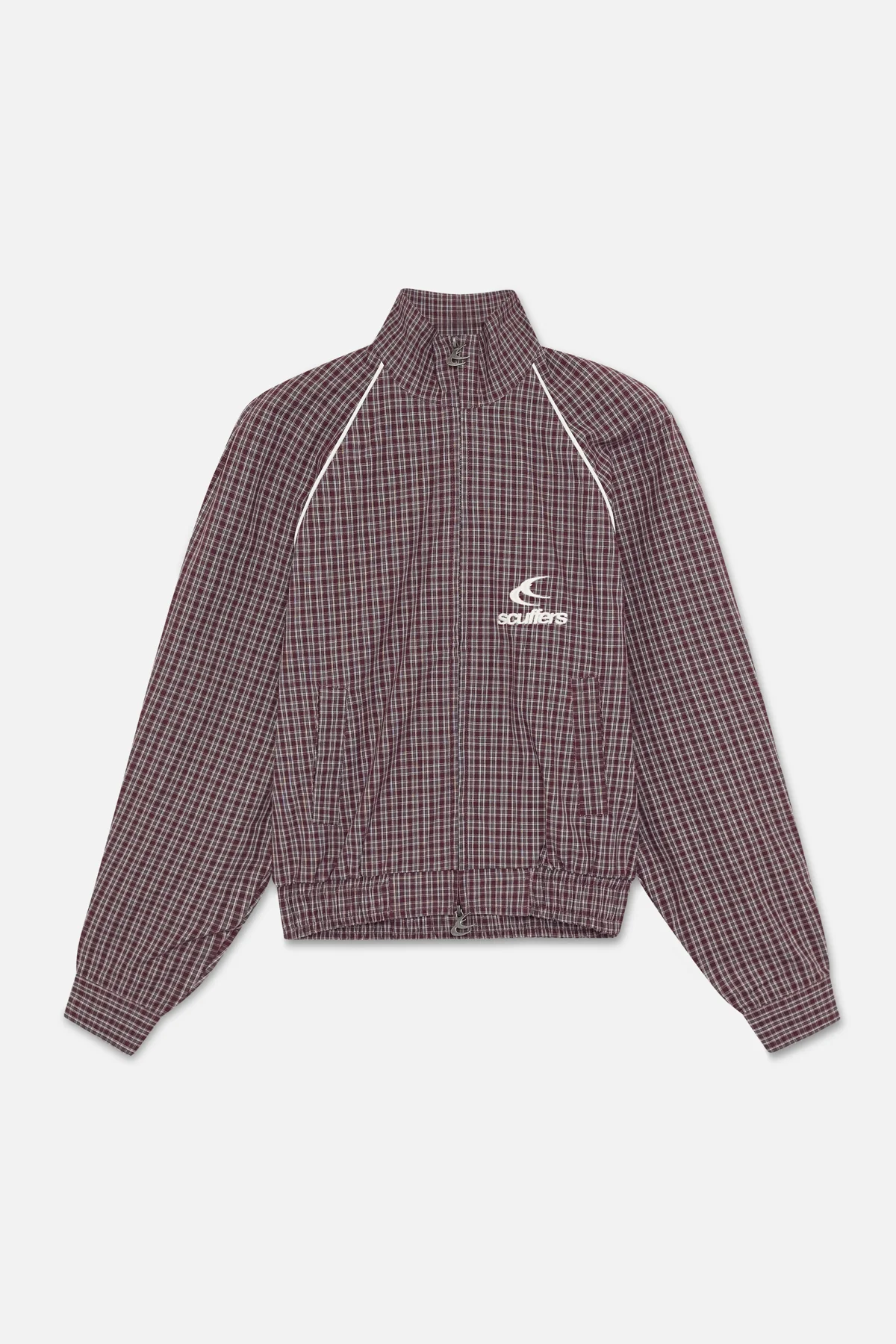 Chamise Checkered Burgundy Zipper - Image 7