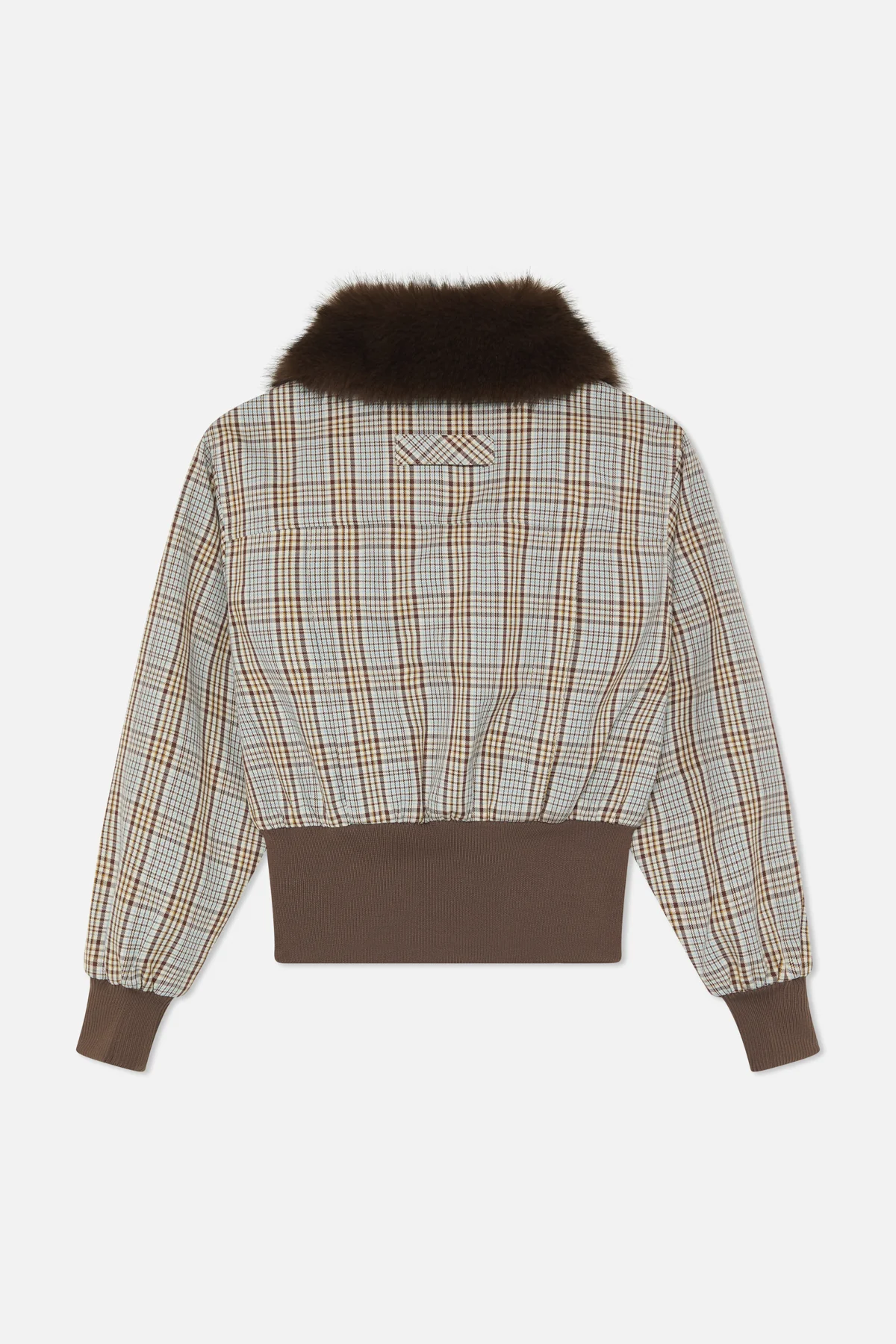 Checkered Brown Harrington Jacket - Image 7