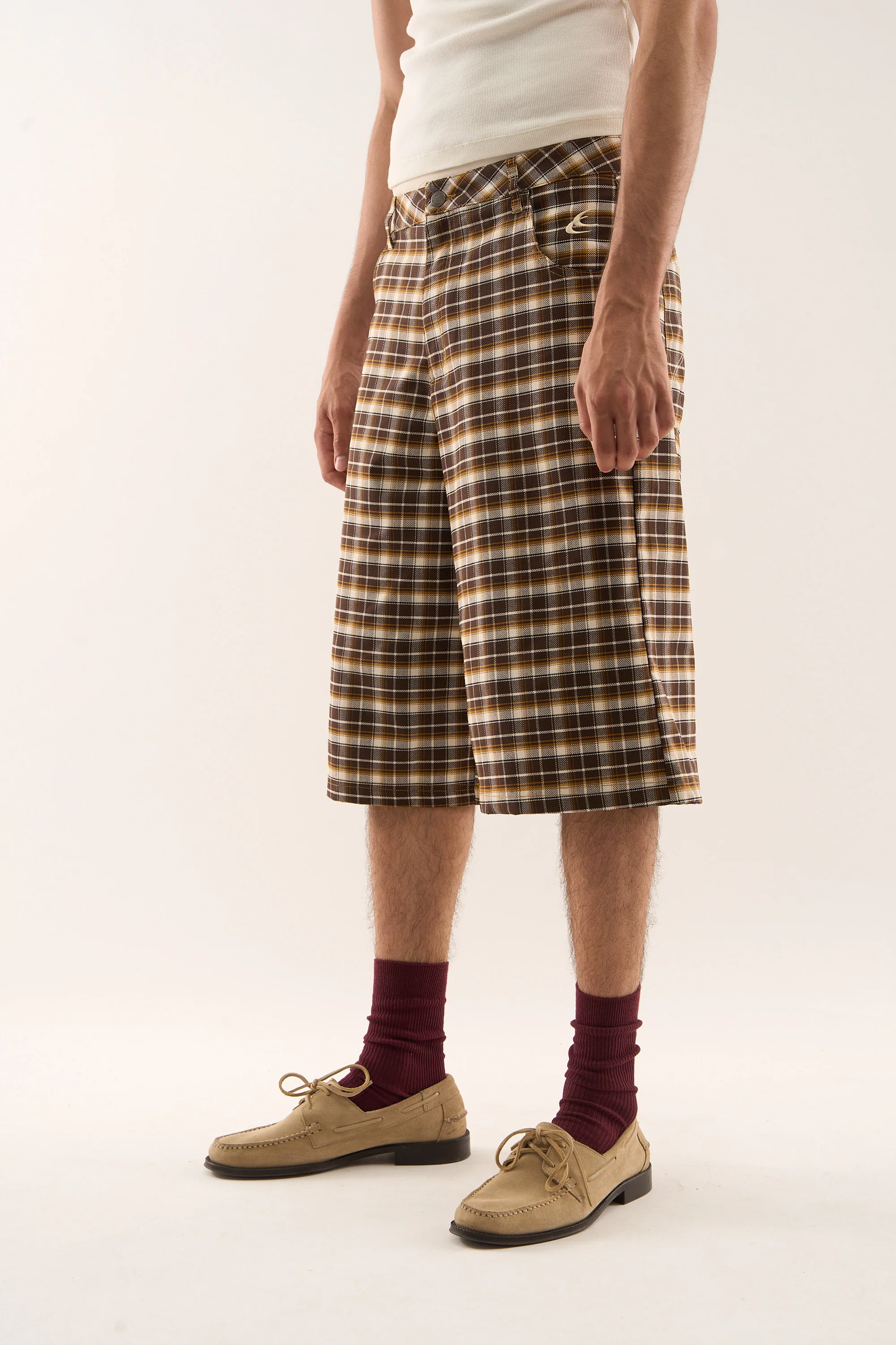 Checkered Brown Jorts - Image 4