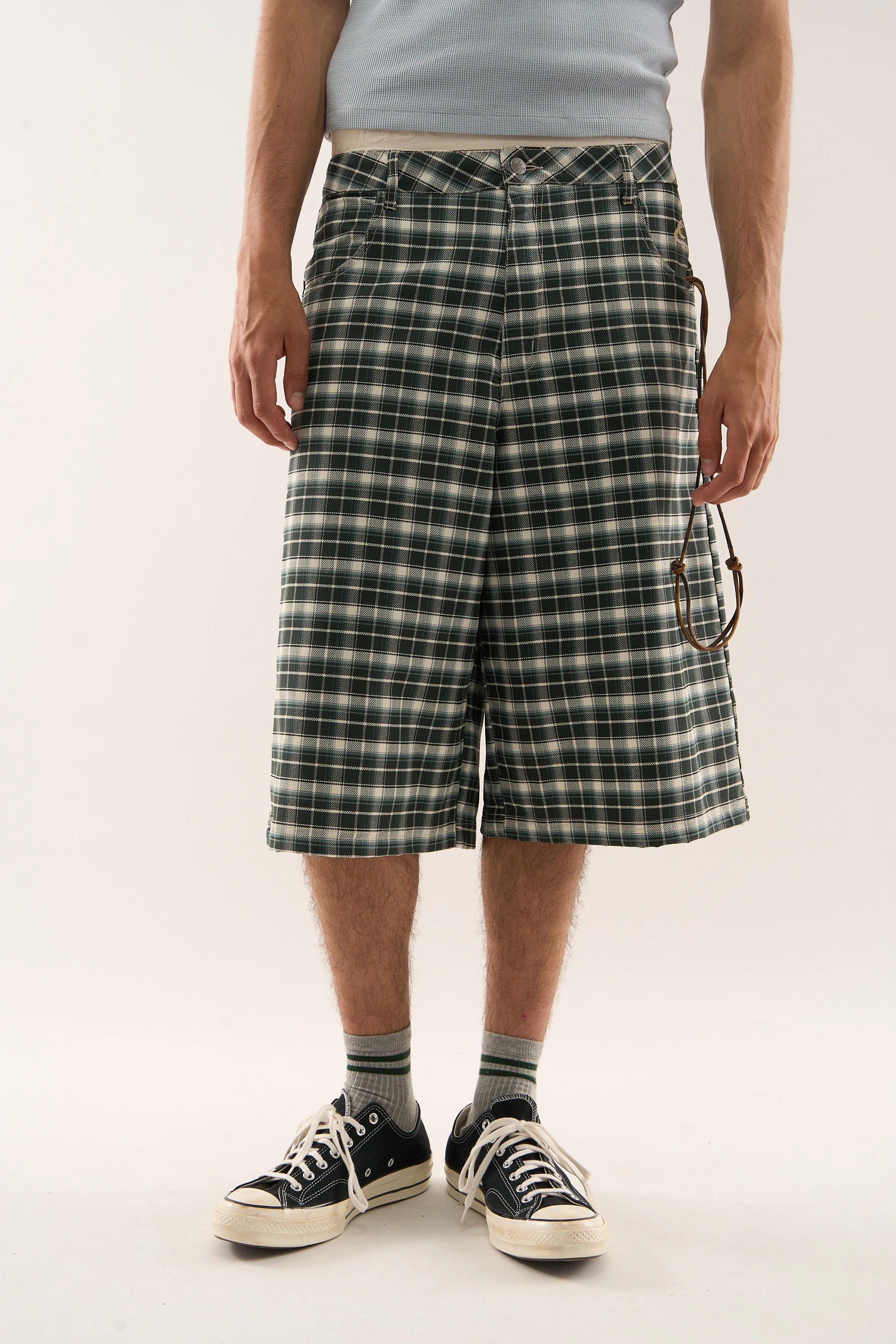 Checkered Green Jorts - Image 2