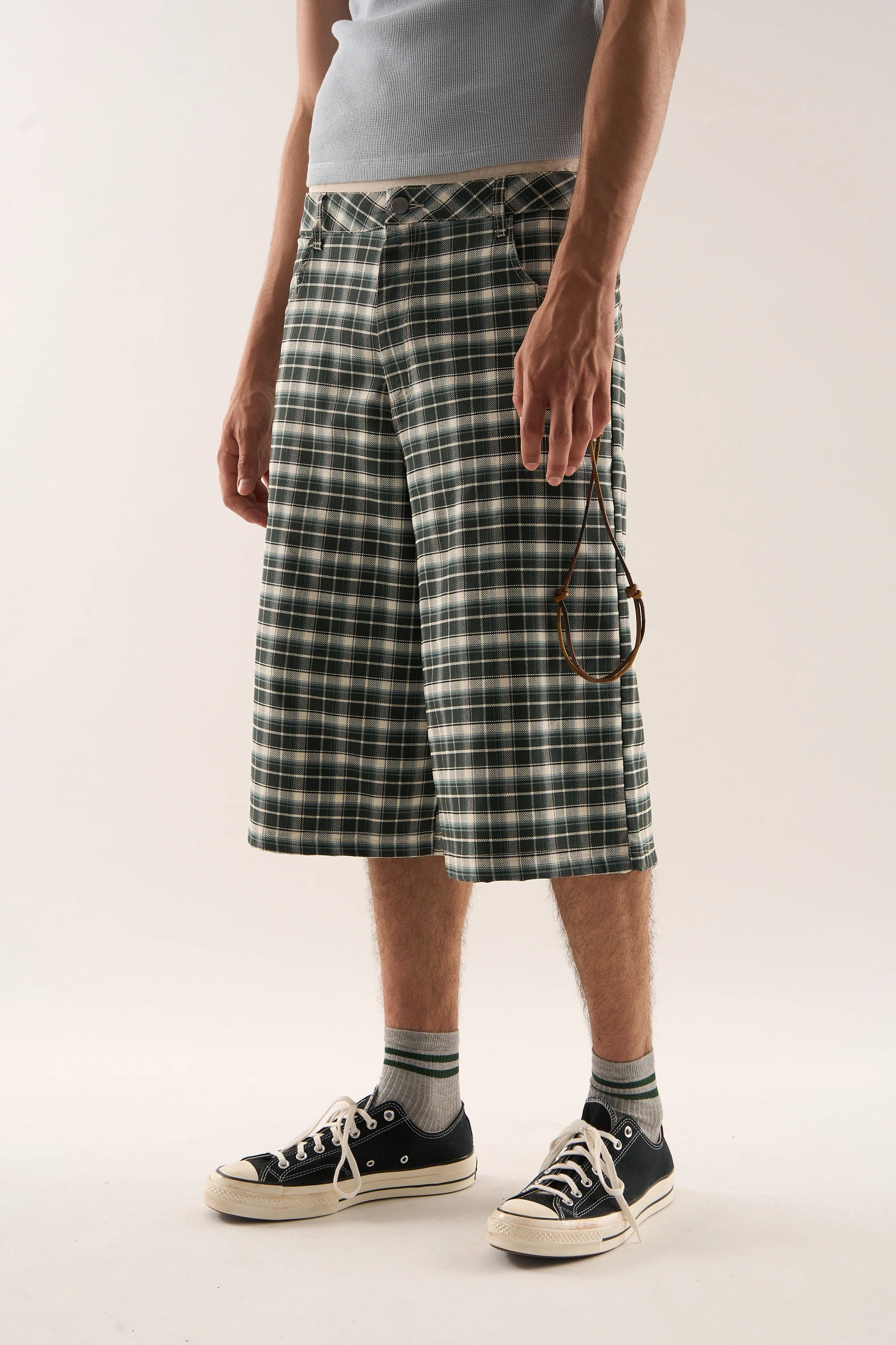 Checkered Green Jorts - Image 4