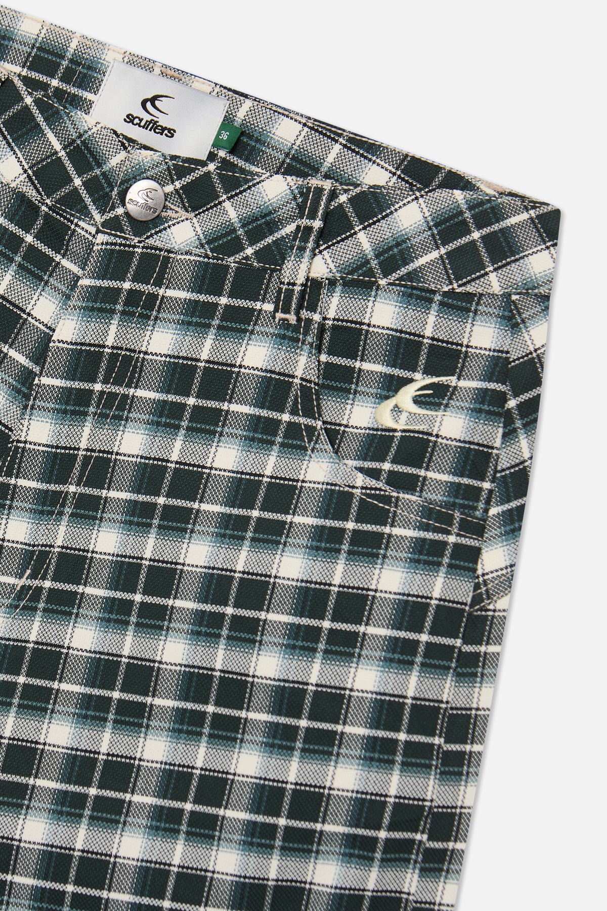 Checkered Green Jorts - Image 6