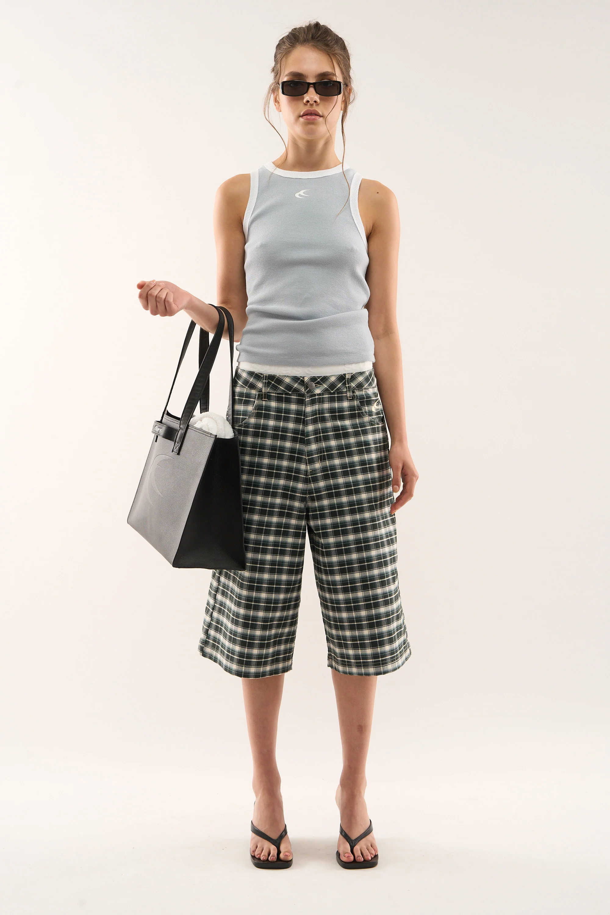 Checkered Green Jorts - Image 8