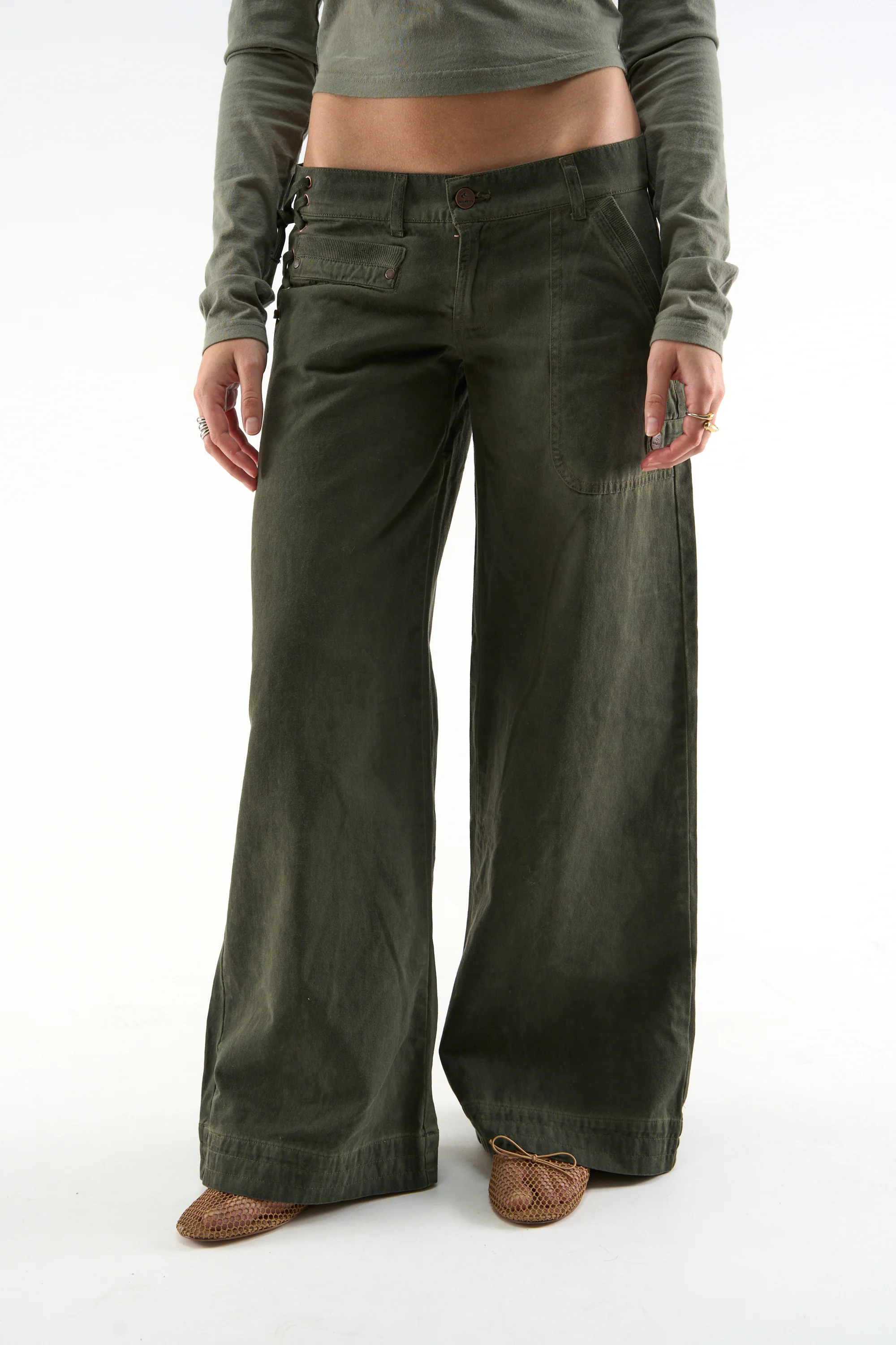City Dusty Green Pants - Image 2