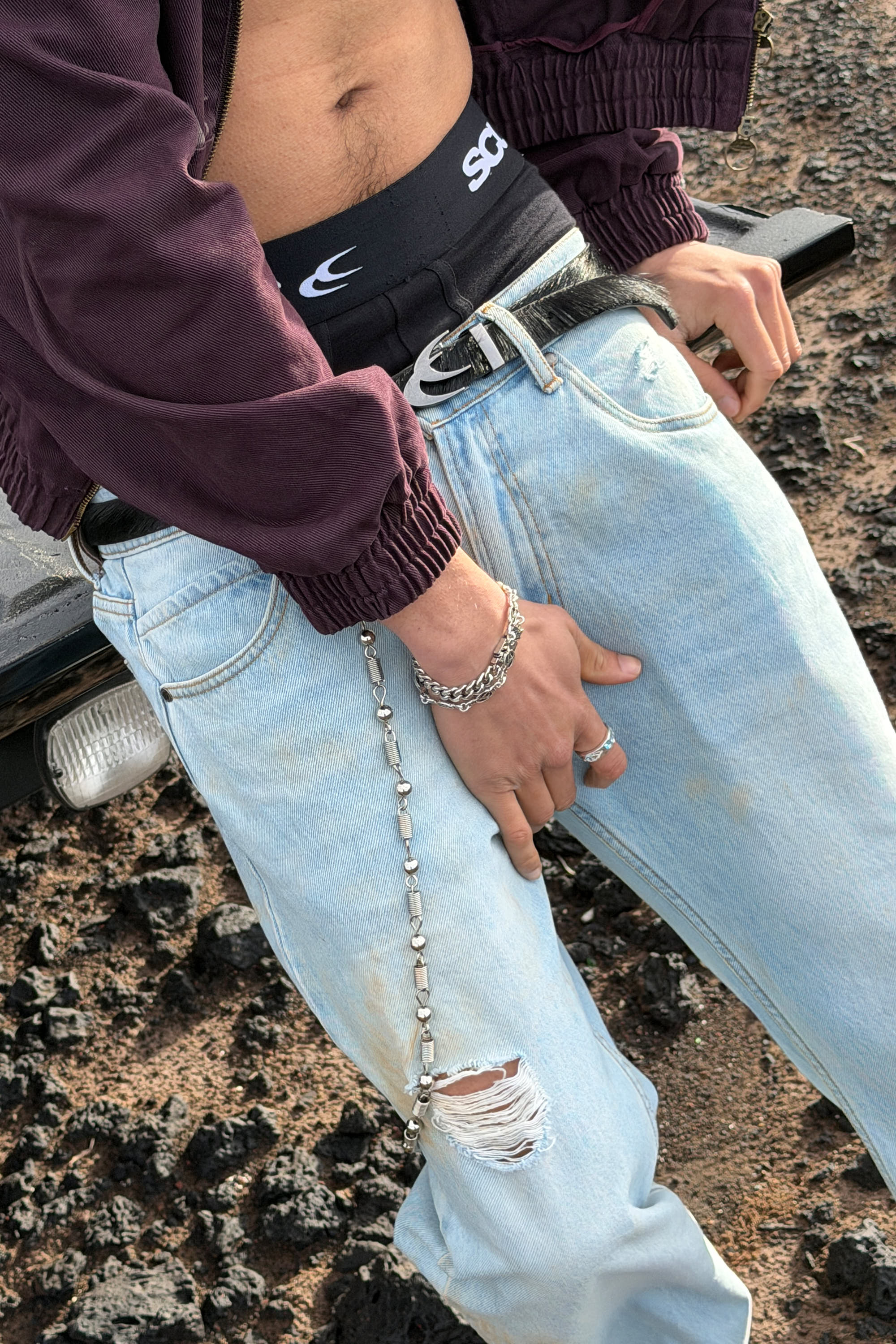 Classic Light Blue Straight Pants - Image 7