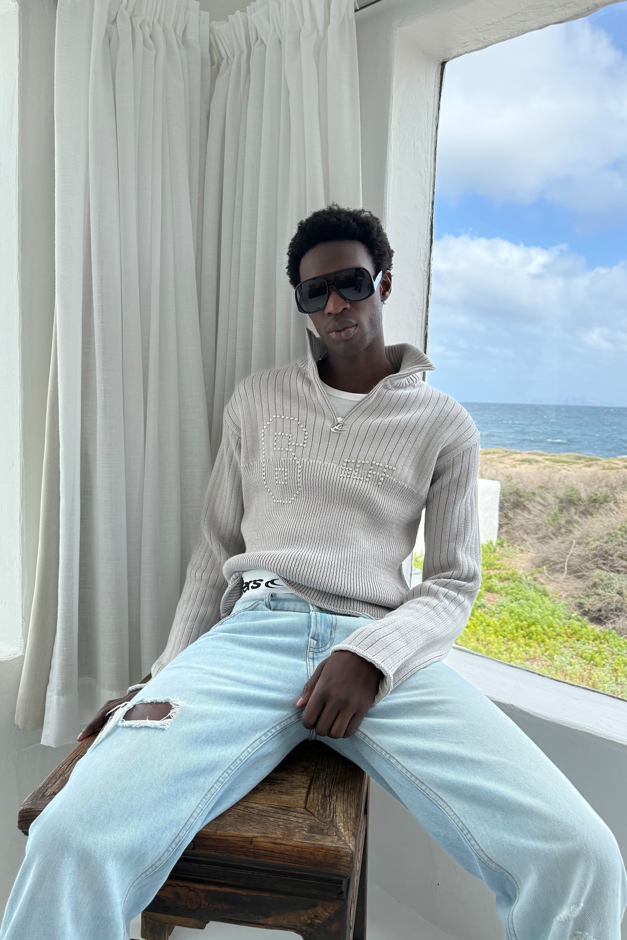 Classic Light Blue Straight Pants - Image 8