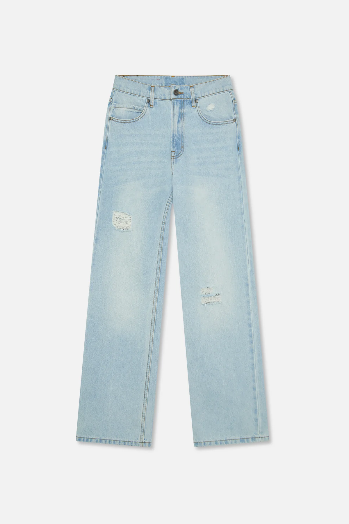 Classic Light Blue Straight Pants - Image 9