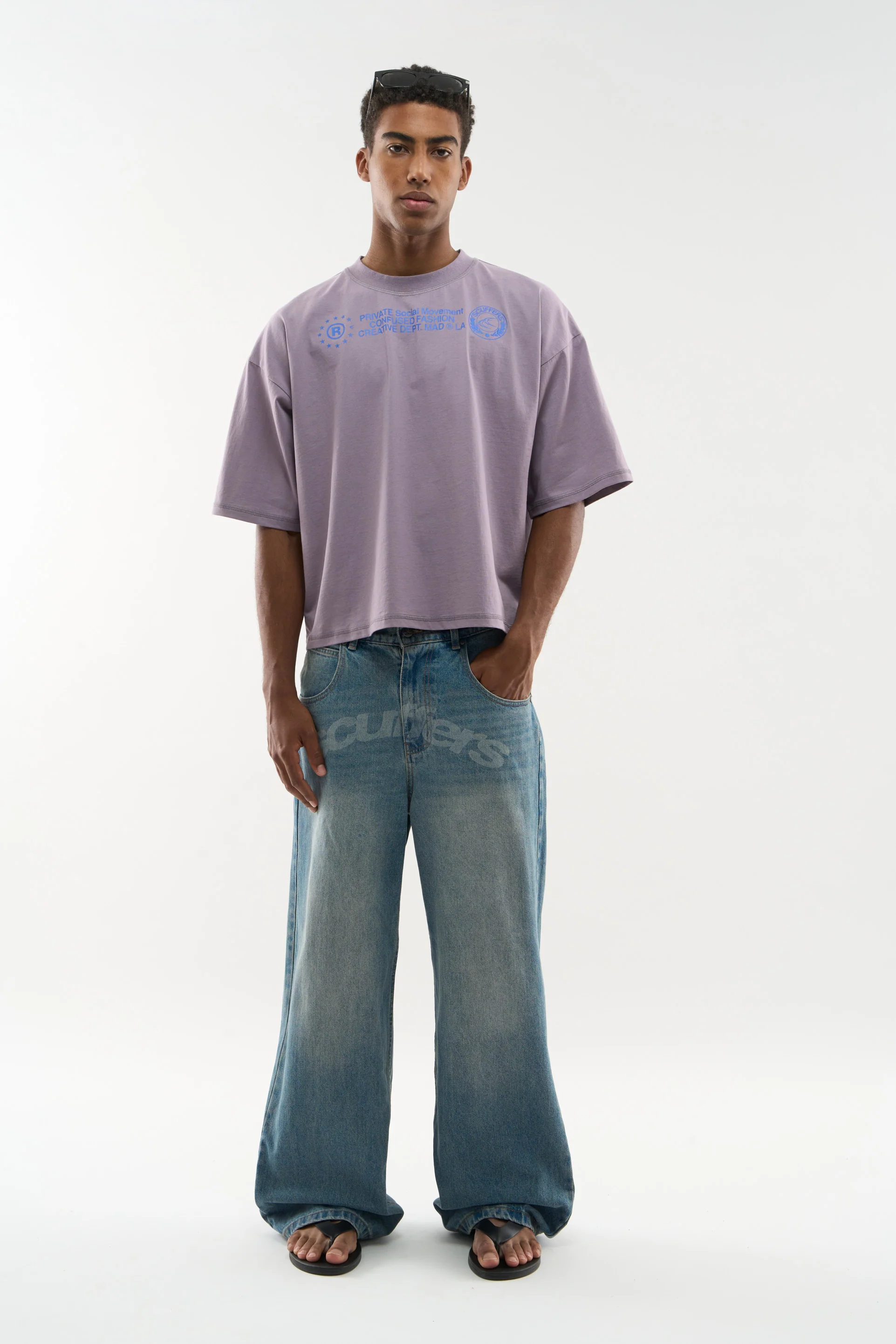 Confused Dusty Purple T-Shirt - Image 2