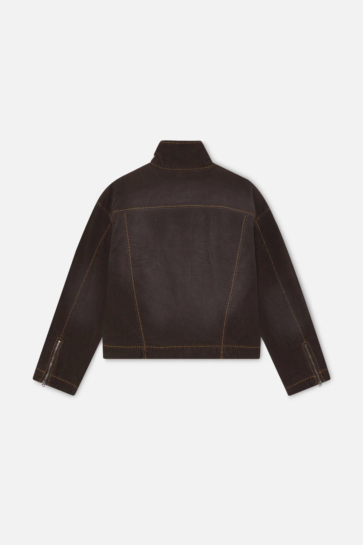 Corduroy Flared Brown Jacket - Image 8