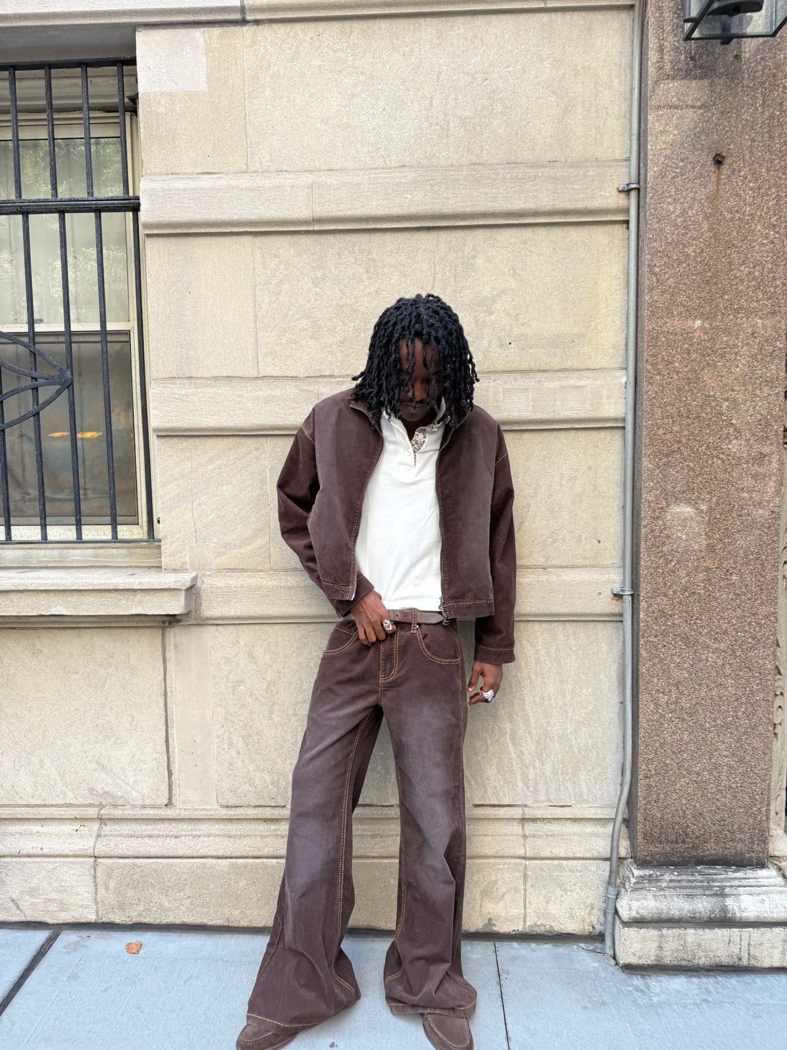 Corduroy Flared Brown Pants - Image 10