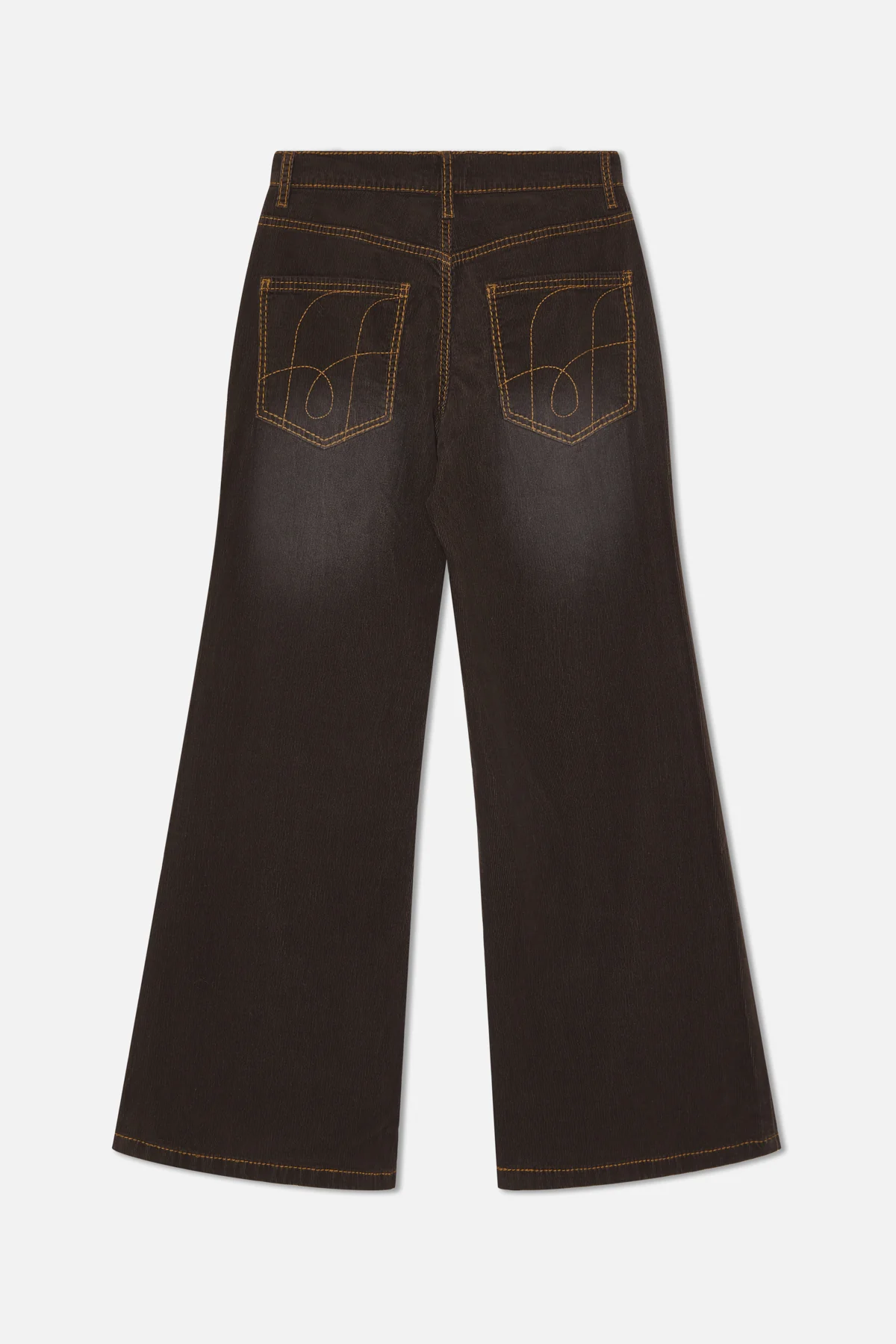 Corduroy Flared Brown Pants - Image 3