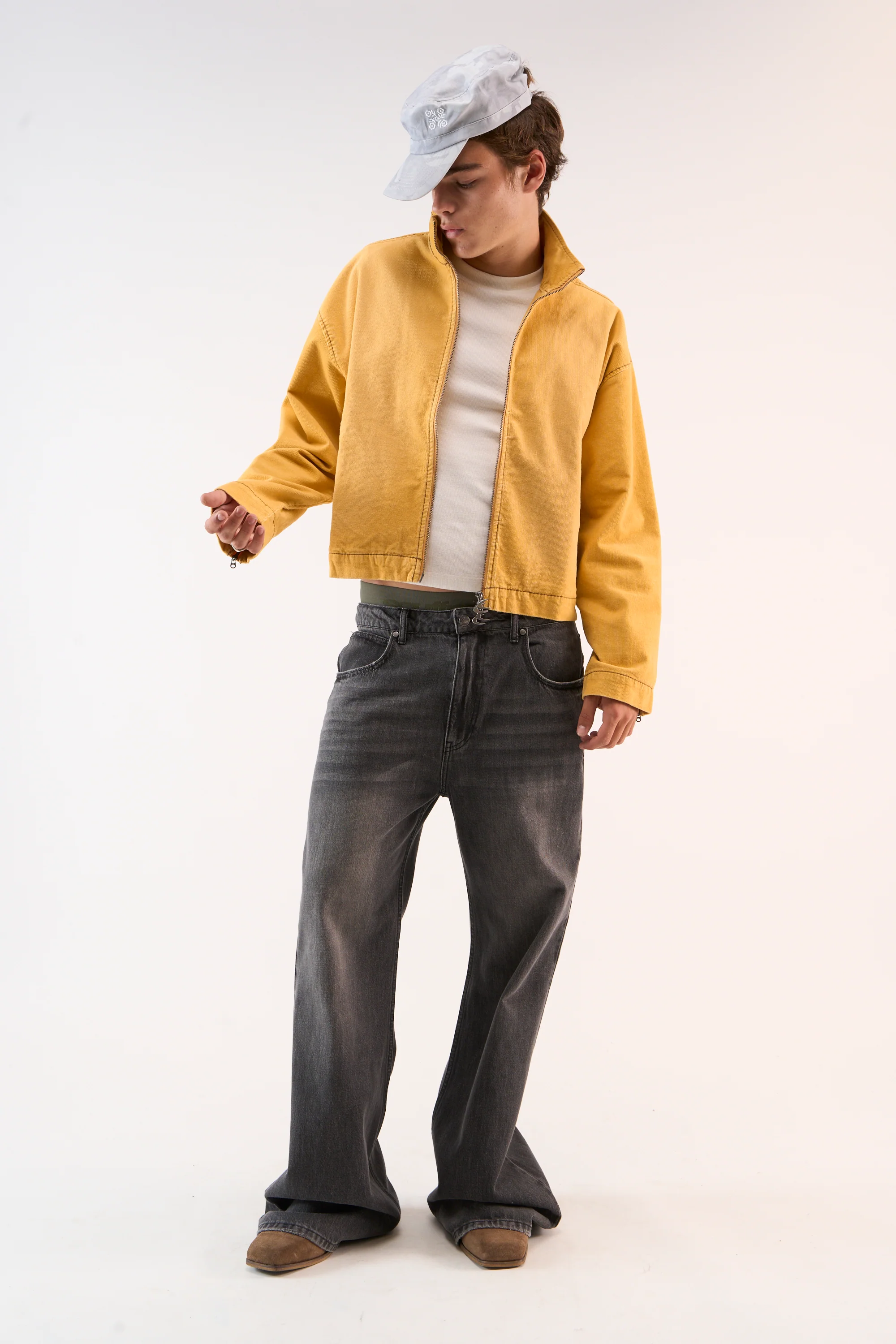 Corduroy Flared Yellow Jacket - Image 2