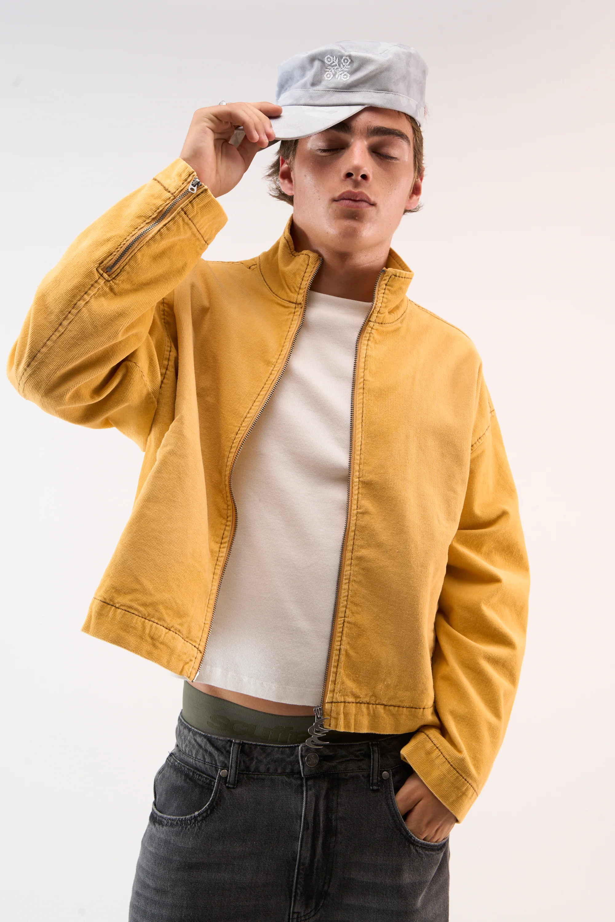 Corduroy Flared Yellow Jacket - Image 3