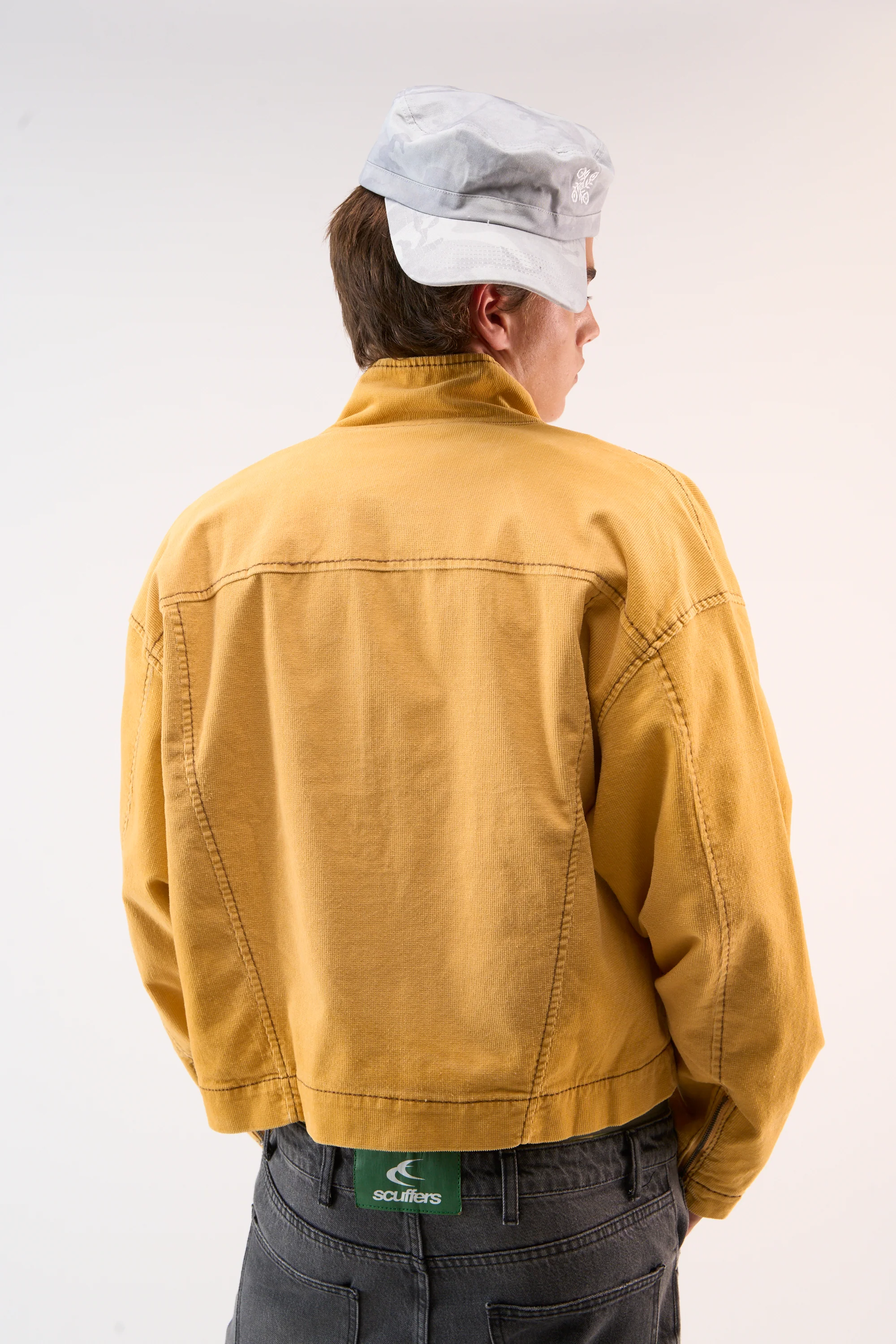Corduroy Flared Yellow Jacket - Image 4