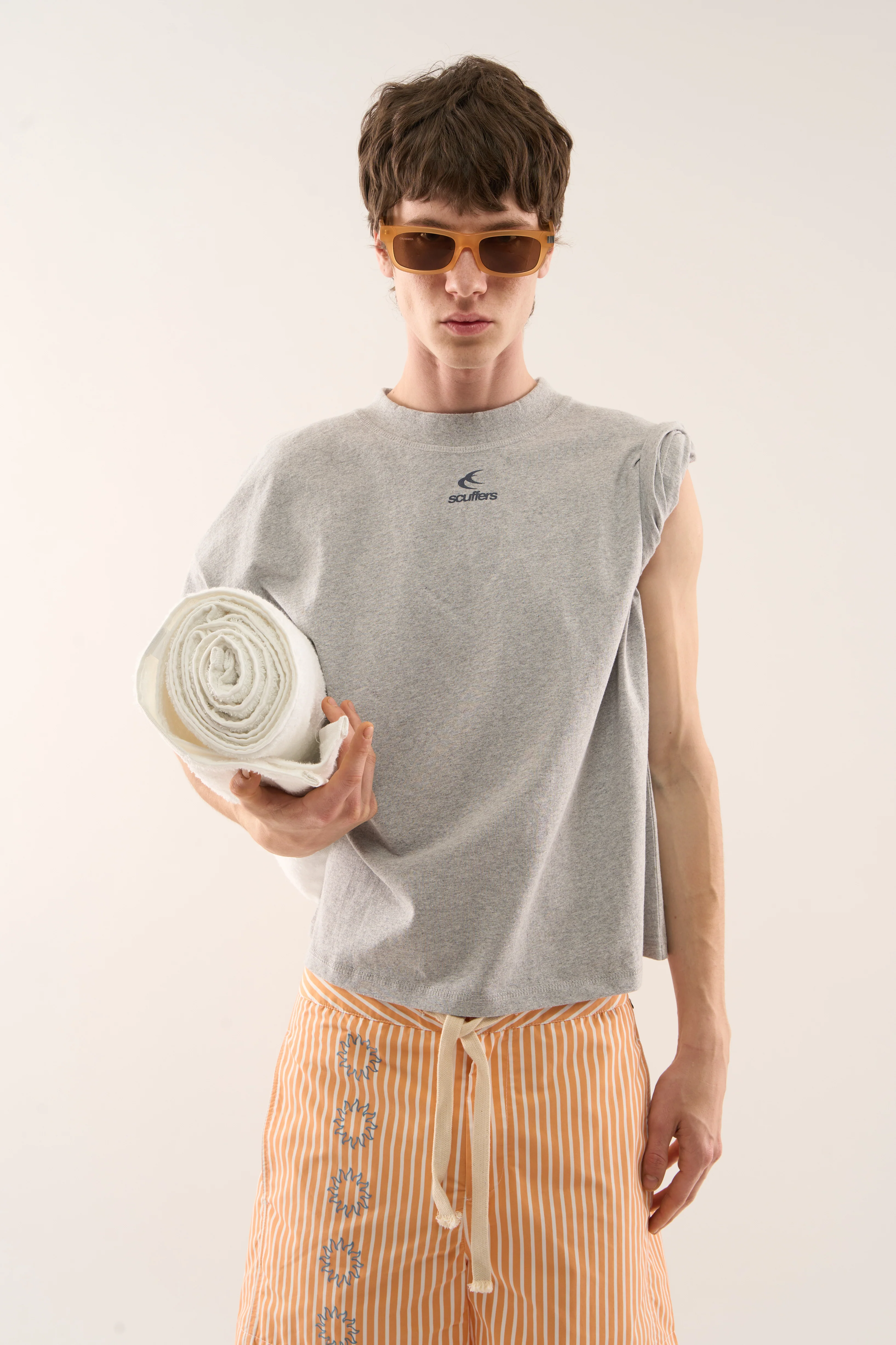 Costa Grey Melange T-Shirt - Image 6