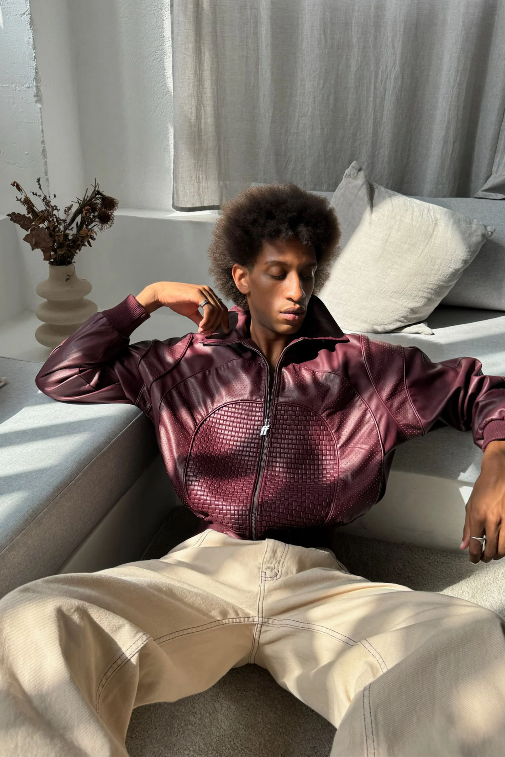 Country Burgundy Jacket - Image 6