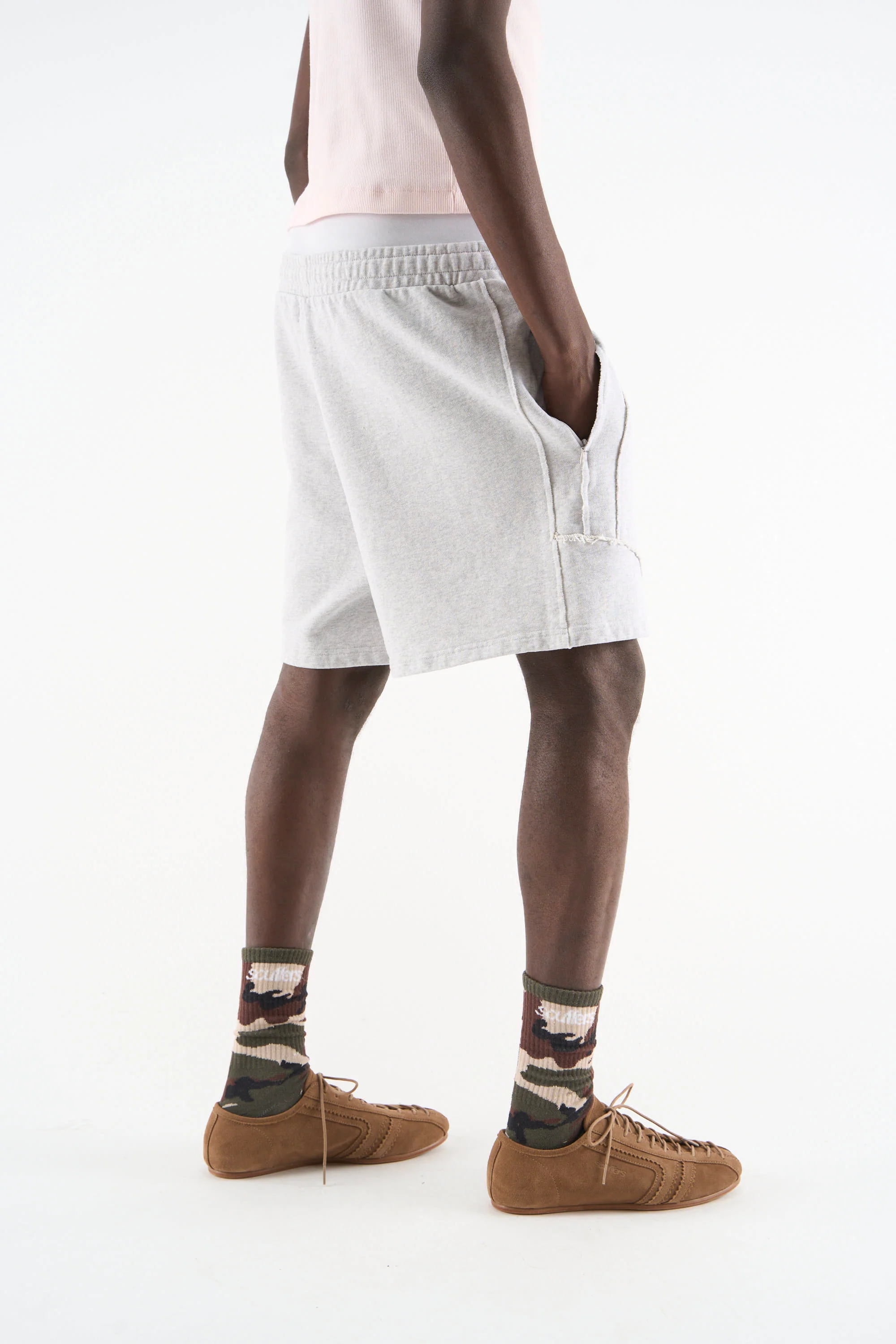 Couture Sport Grey Melange Shorts - Image 3