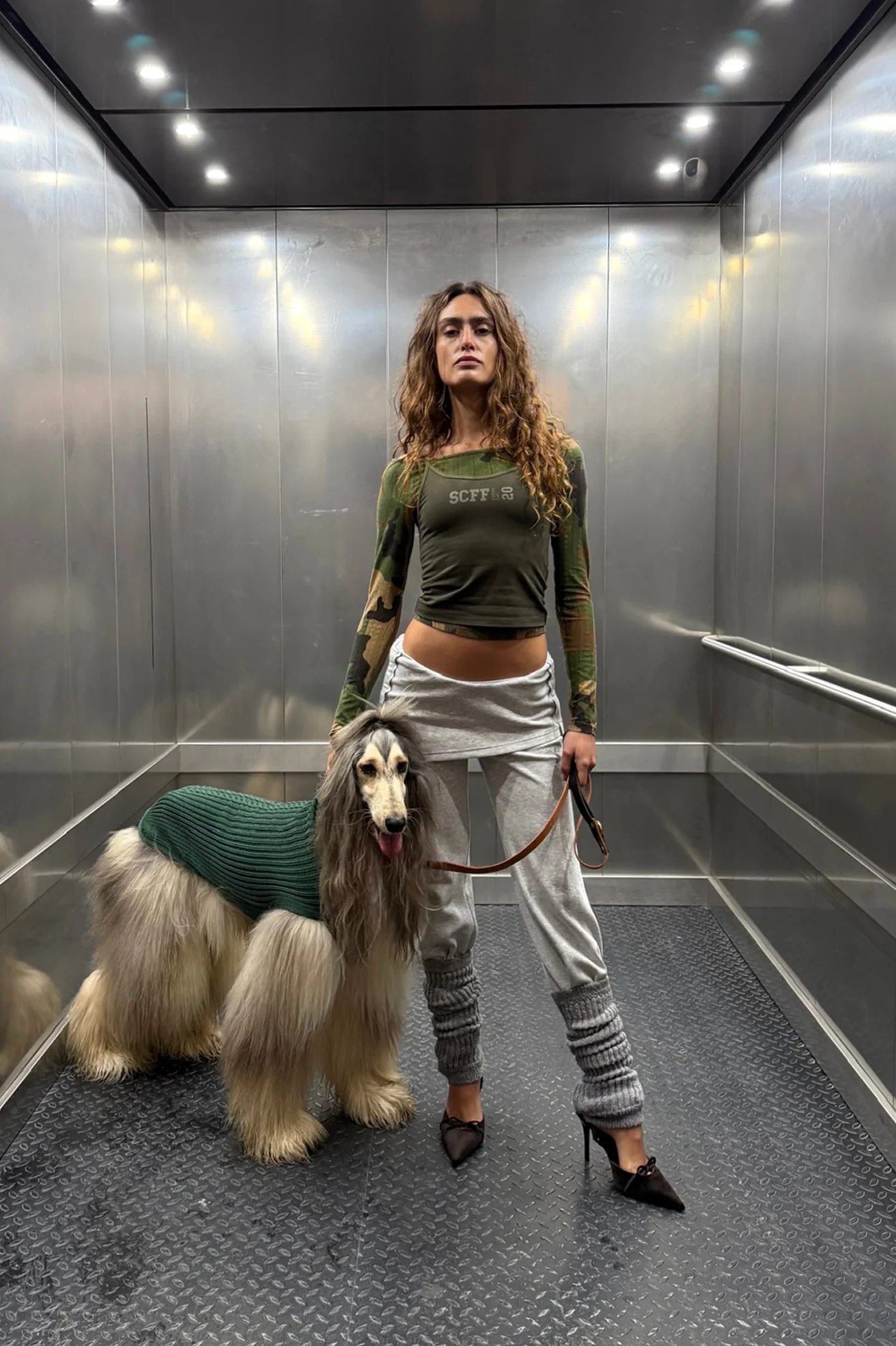 Cozy Grey Melange Pants - Image 7