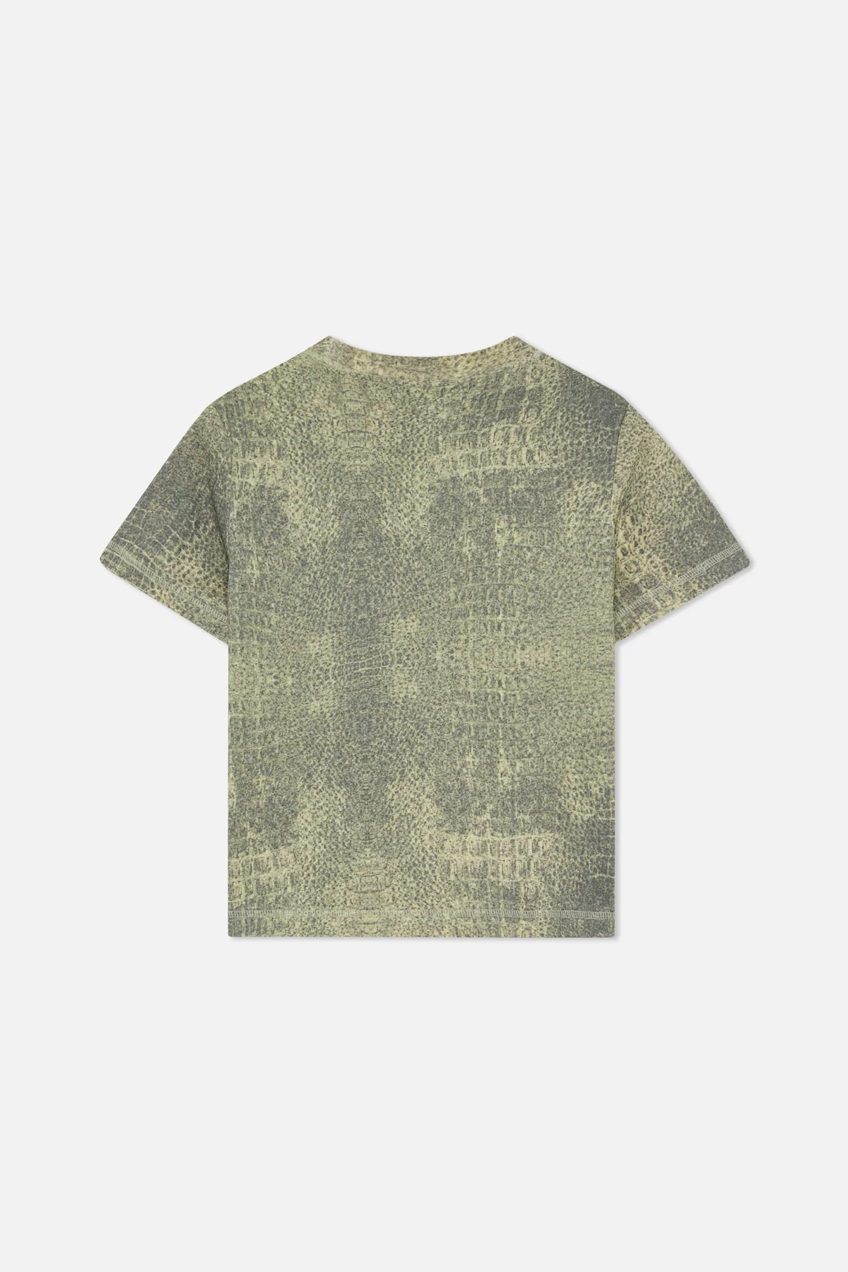 Crocodile Dusty Green Fitted T-Shirt - Image 3