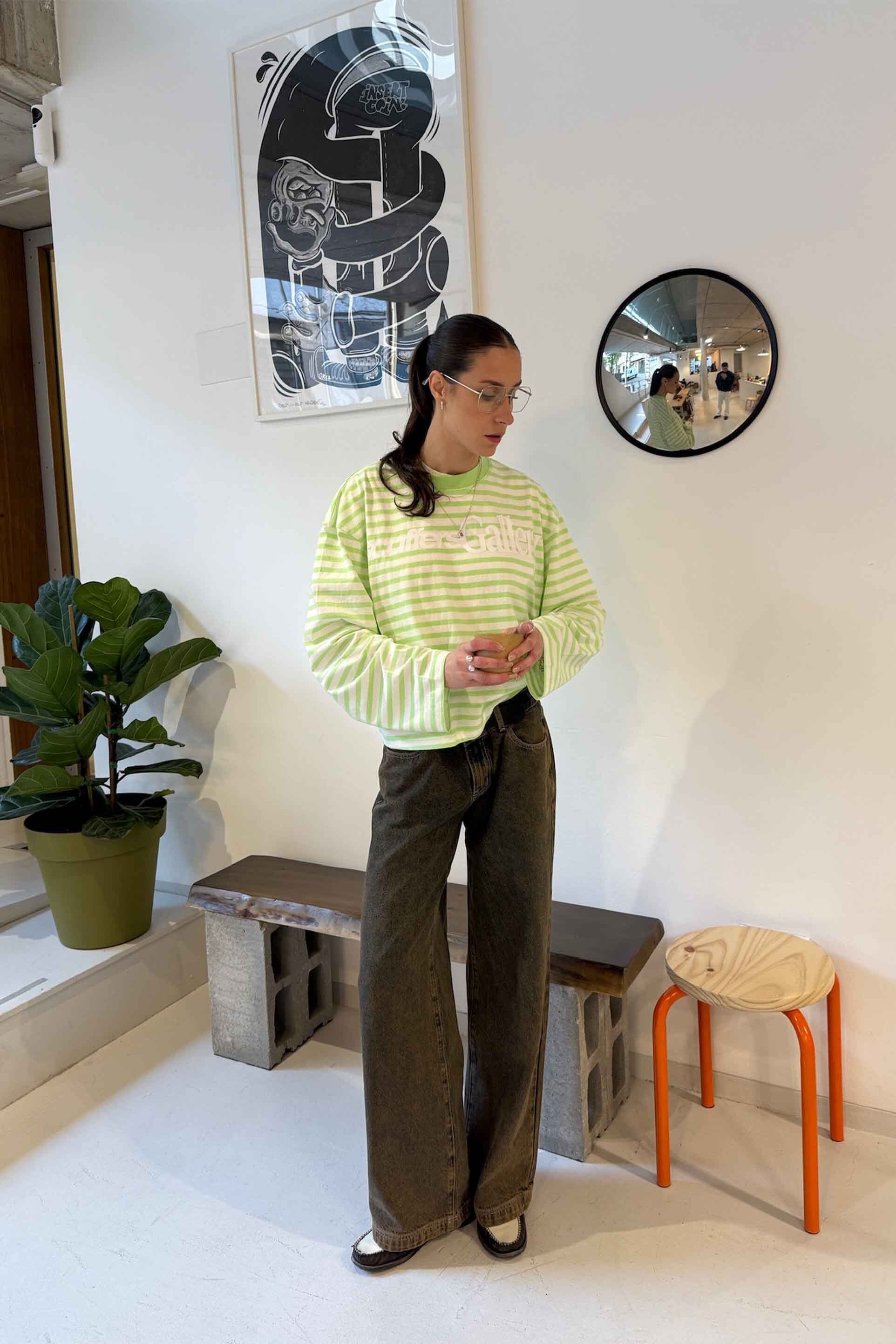 Curator Green & White Longsleeve - Image 2