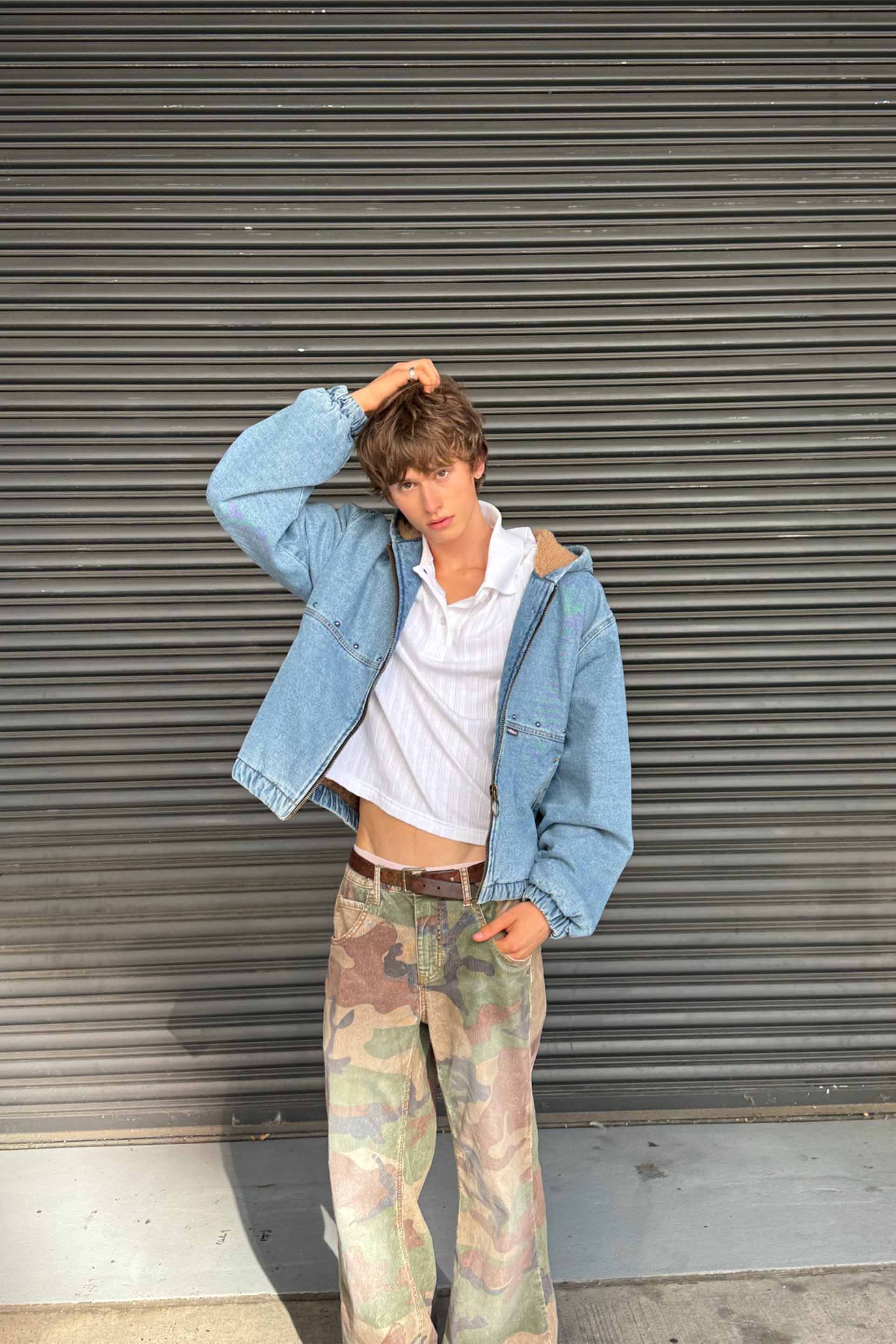 Corduroy Flared Camo Pants - Image 9