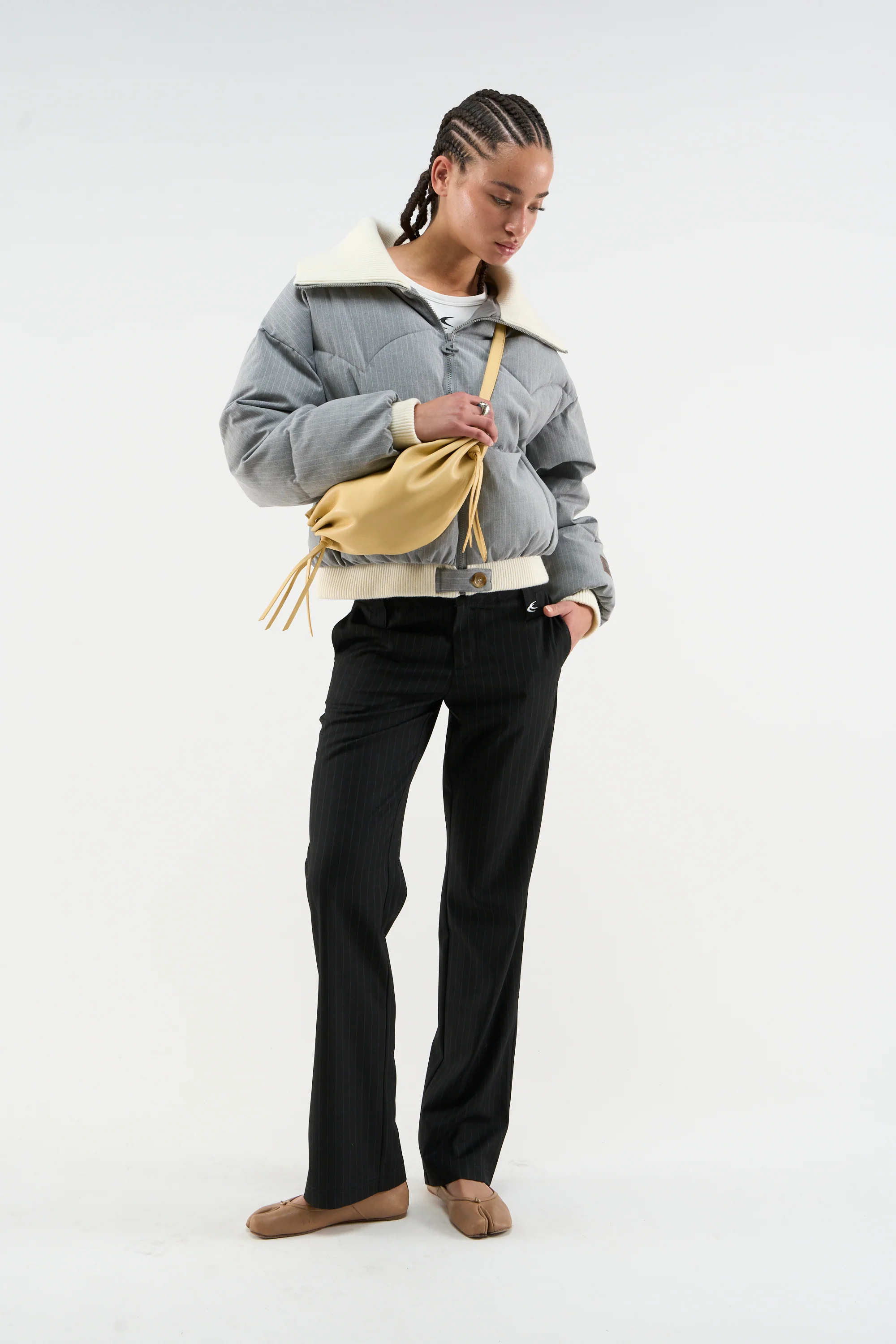 Donatello Light Grey Puffer - Image 2