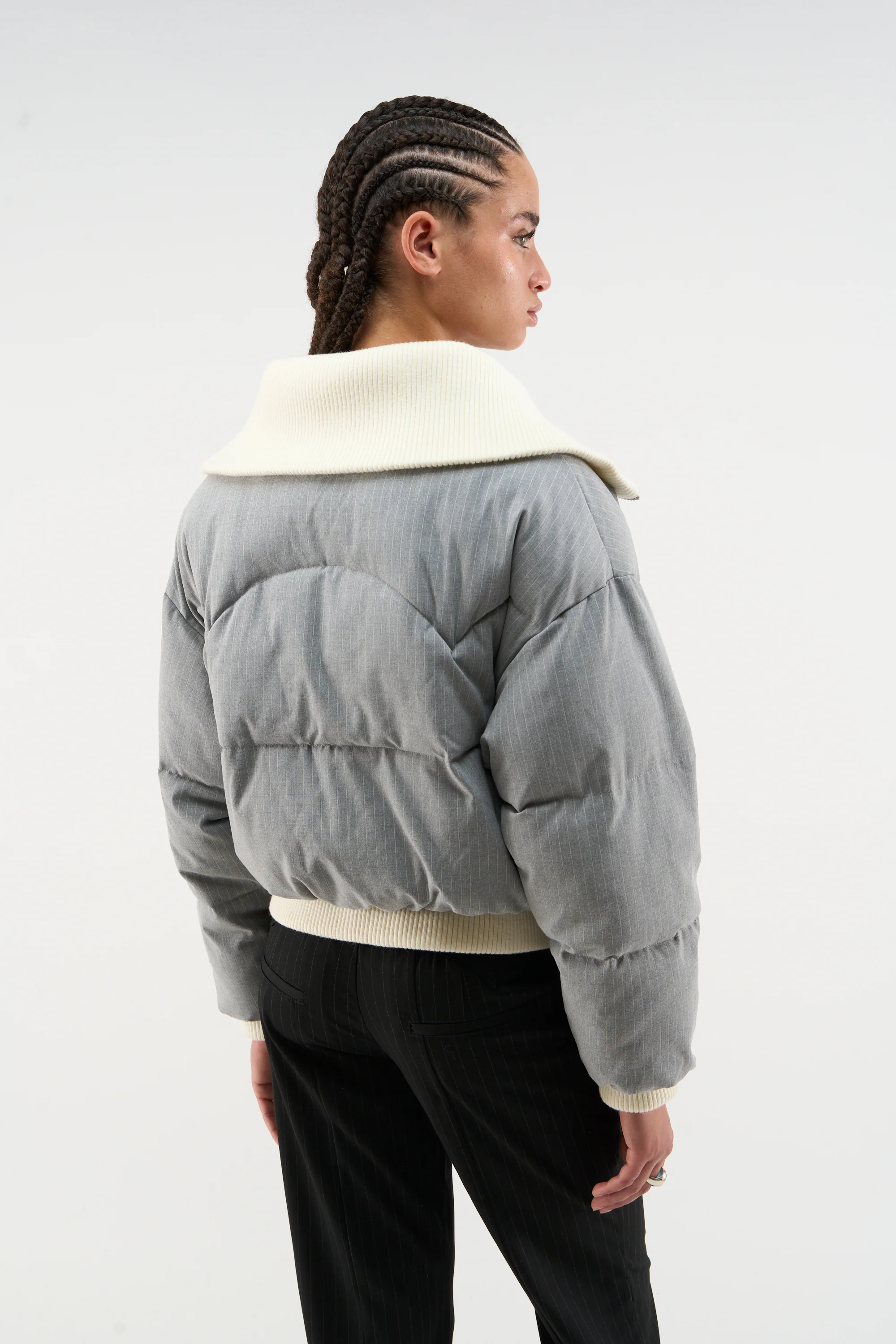 Donatello Light Grey Puffer - Image 3