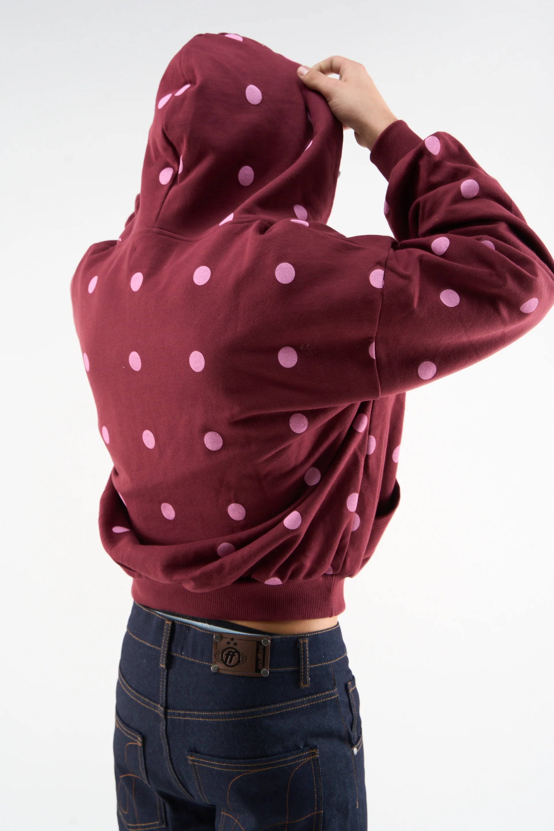 Dots Burgundy Zipper - Image 3