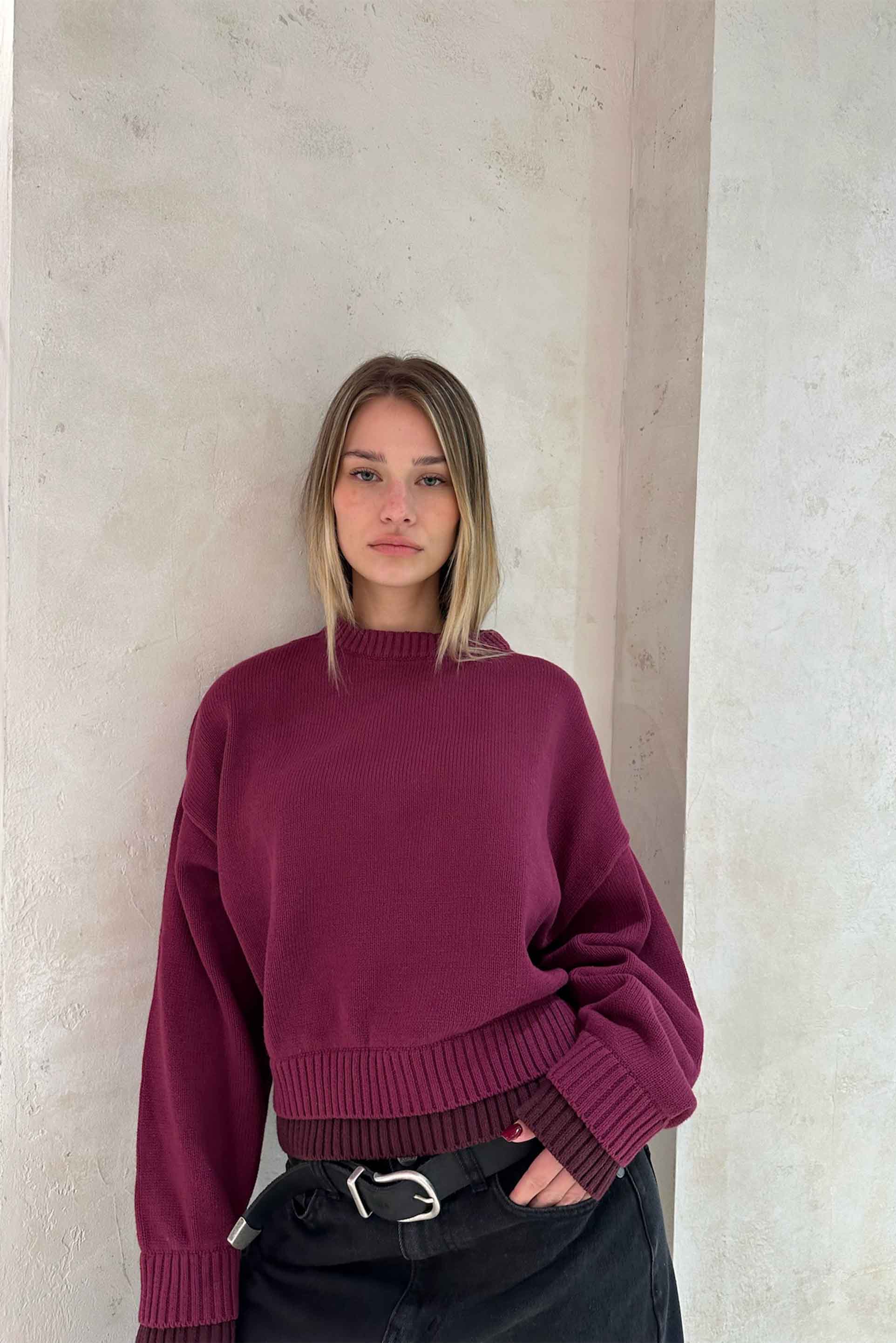 Double Burgundy Knit - Image 7