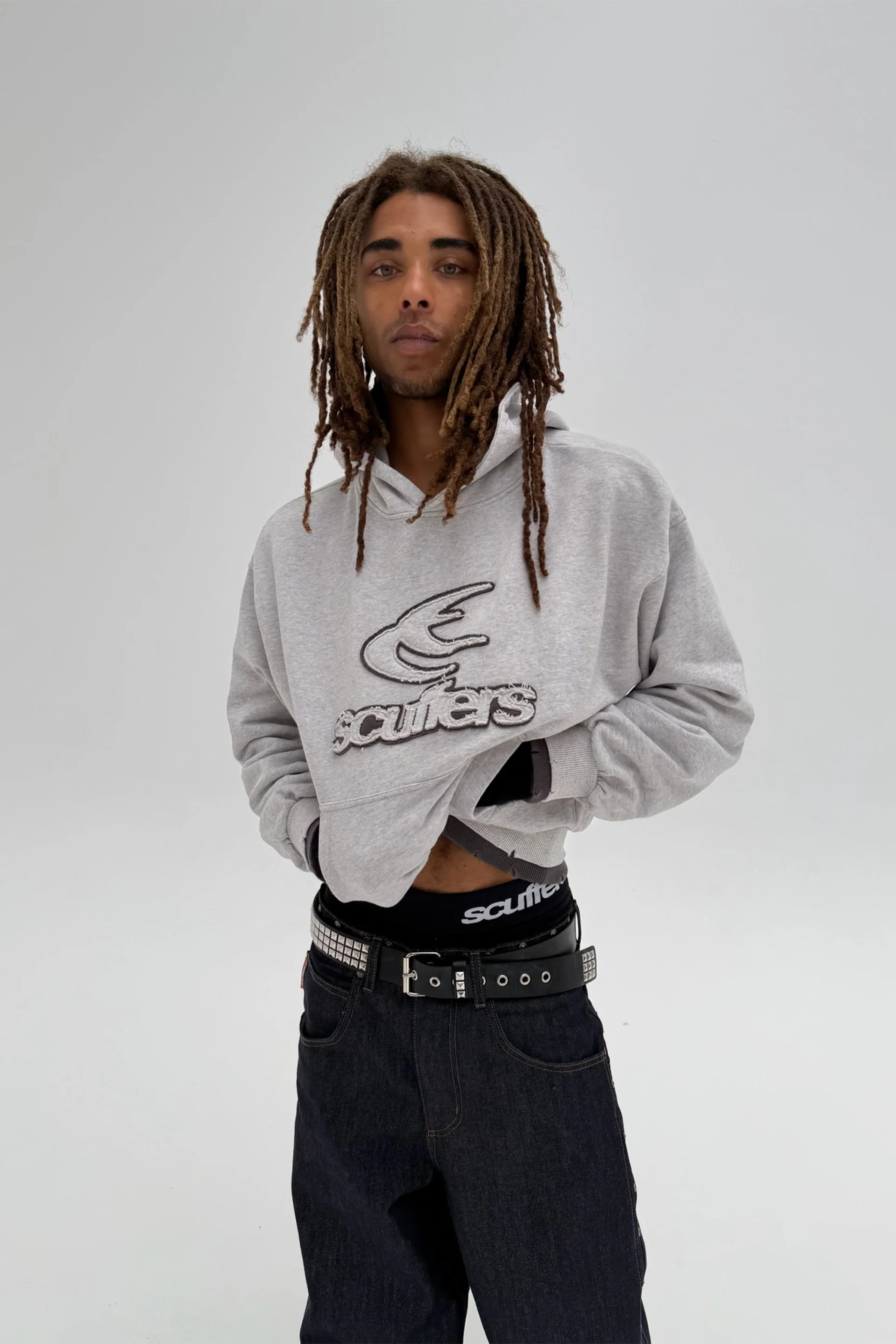 Double Light Grey Hoodie - Image 4