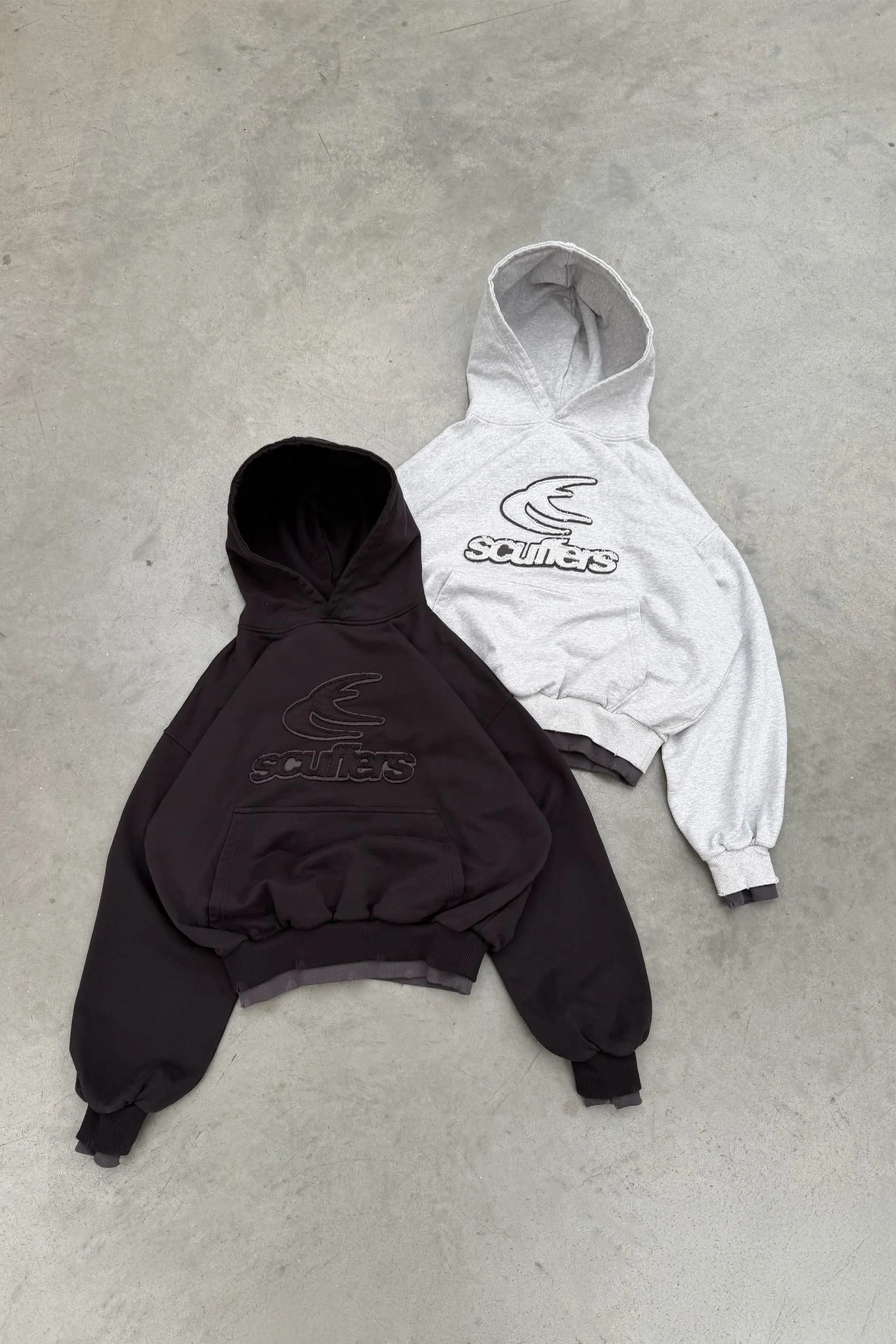 Double Light Grey Hoodie - Image 5