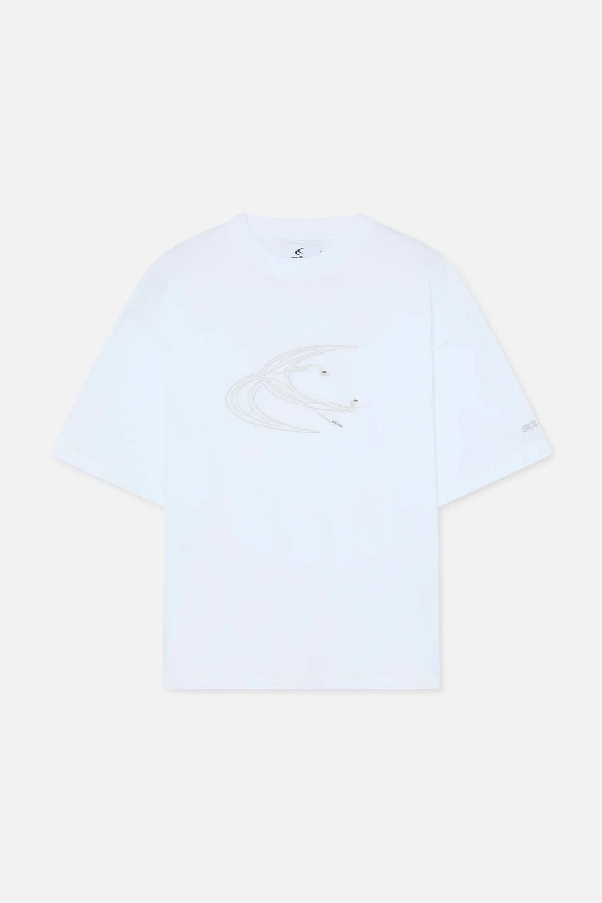 Earphones White T-Shirt - Image 5
