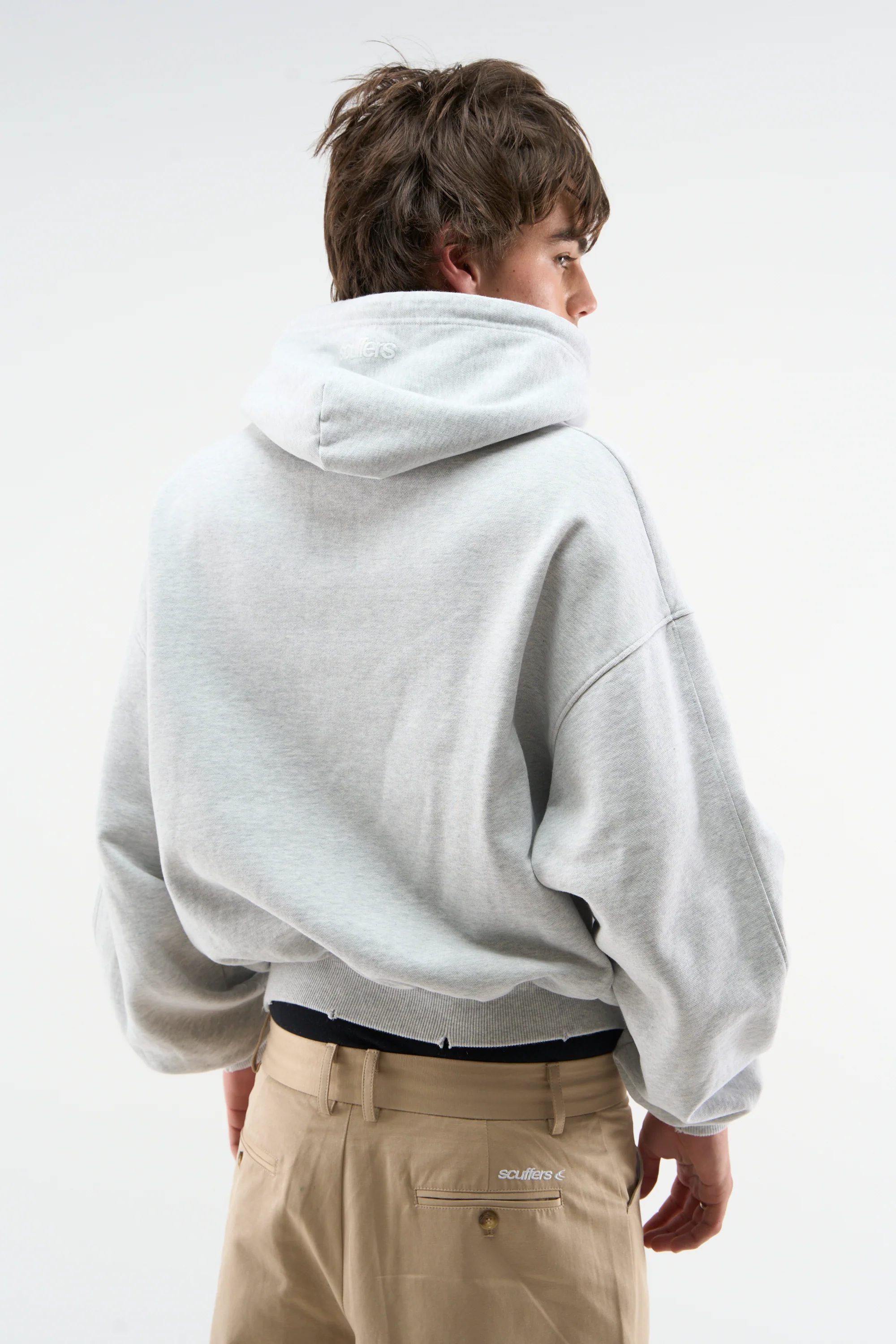 Eu Grey Melange Hoodie - Image 3