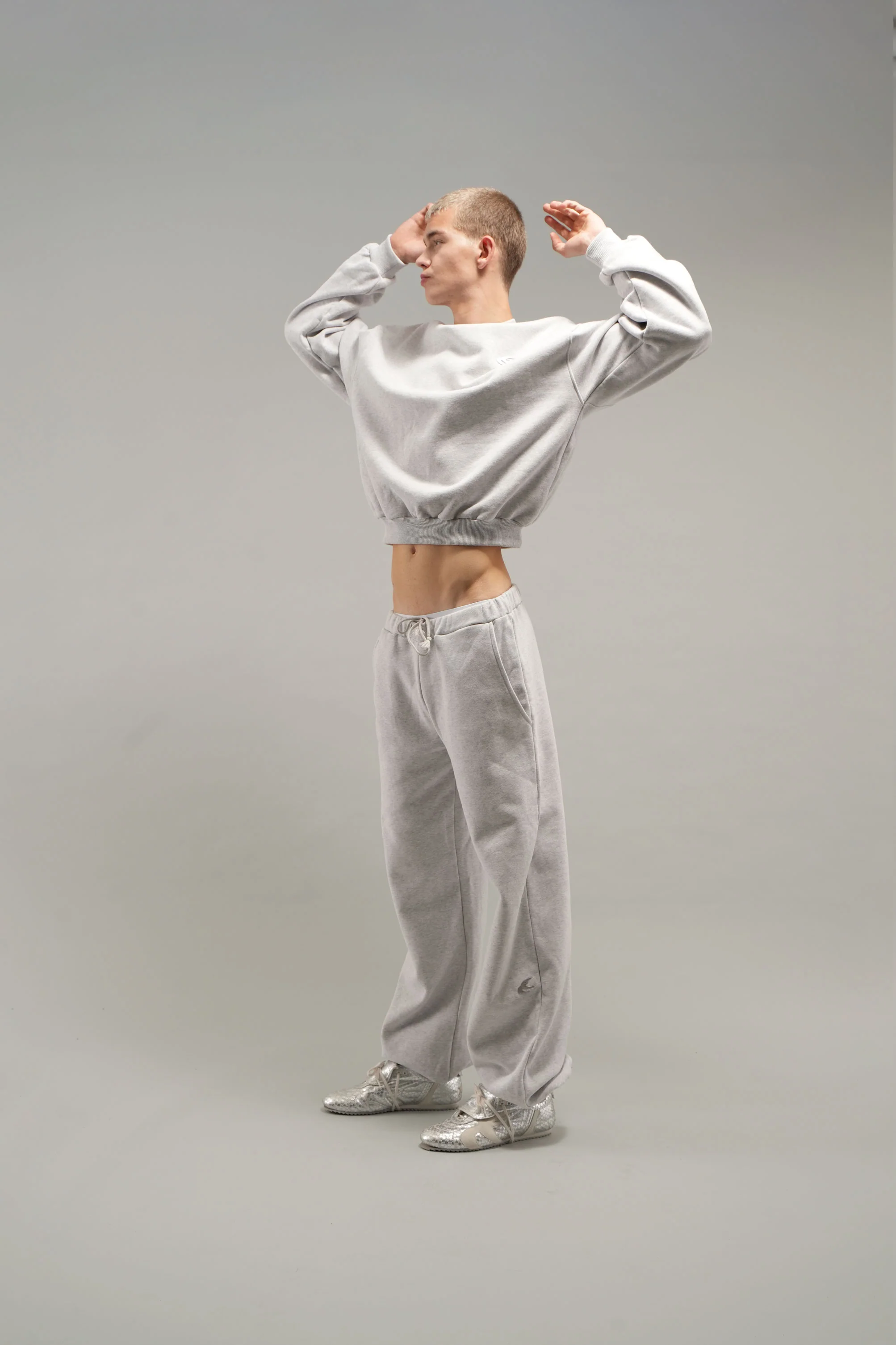 Everyday Grey Melange Crewneck - Image 7